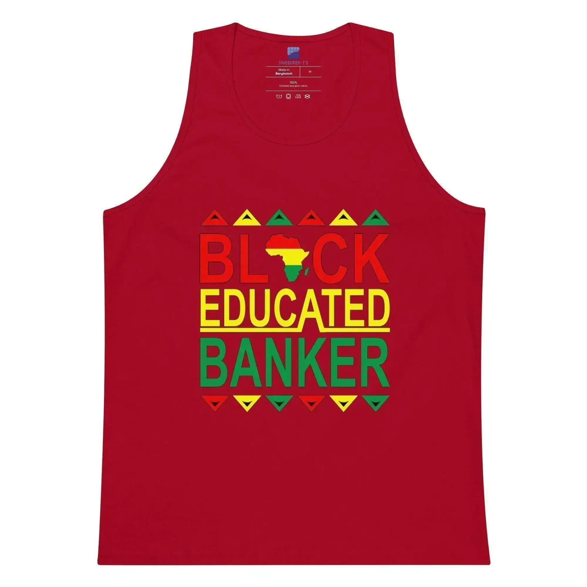 Black Educated Banker Tank Top - InvestmenTees
