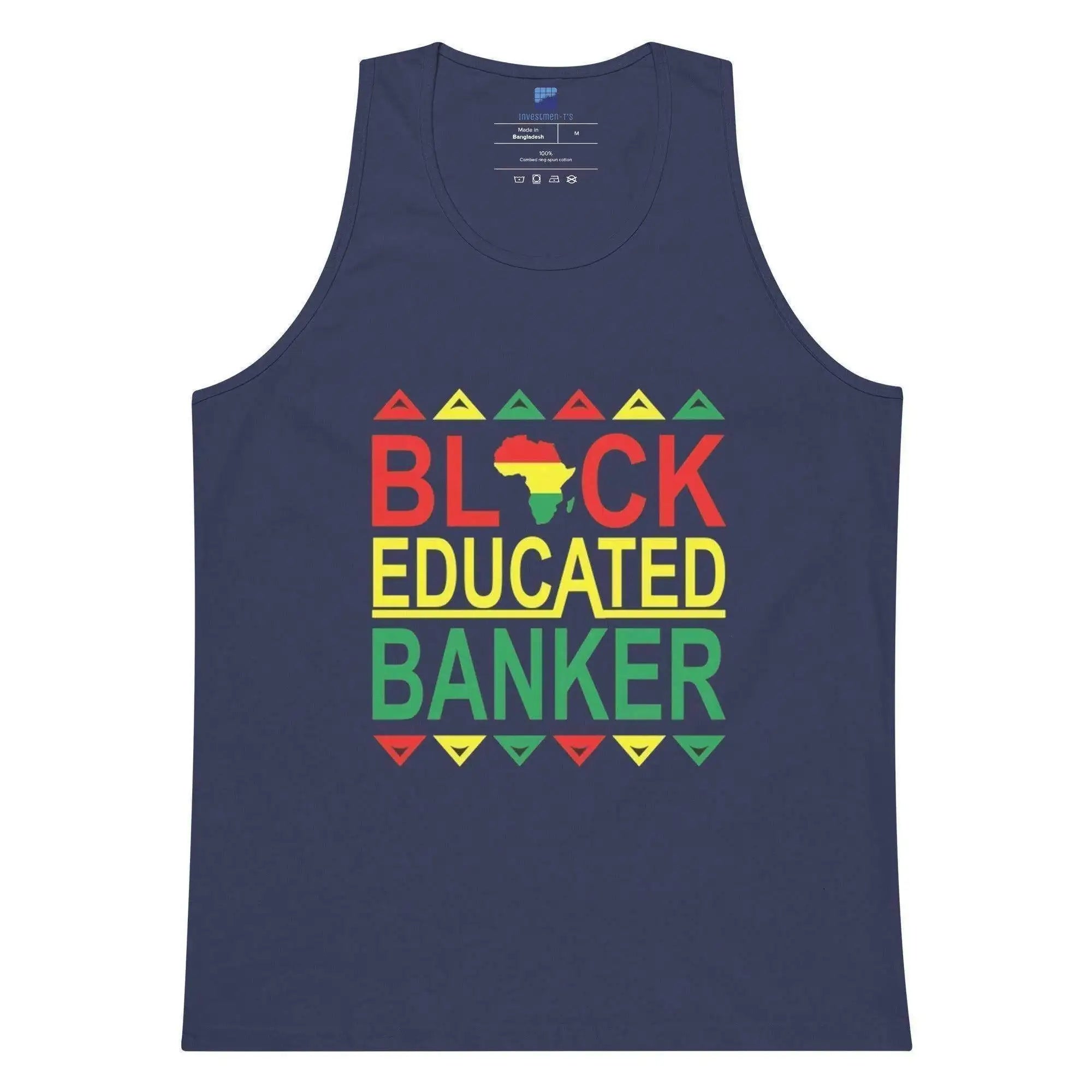 Black Educated Banker Tank Top - InvestmenTees