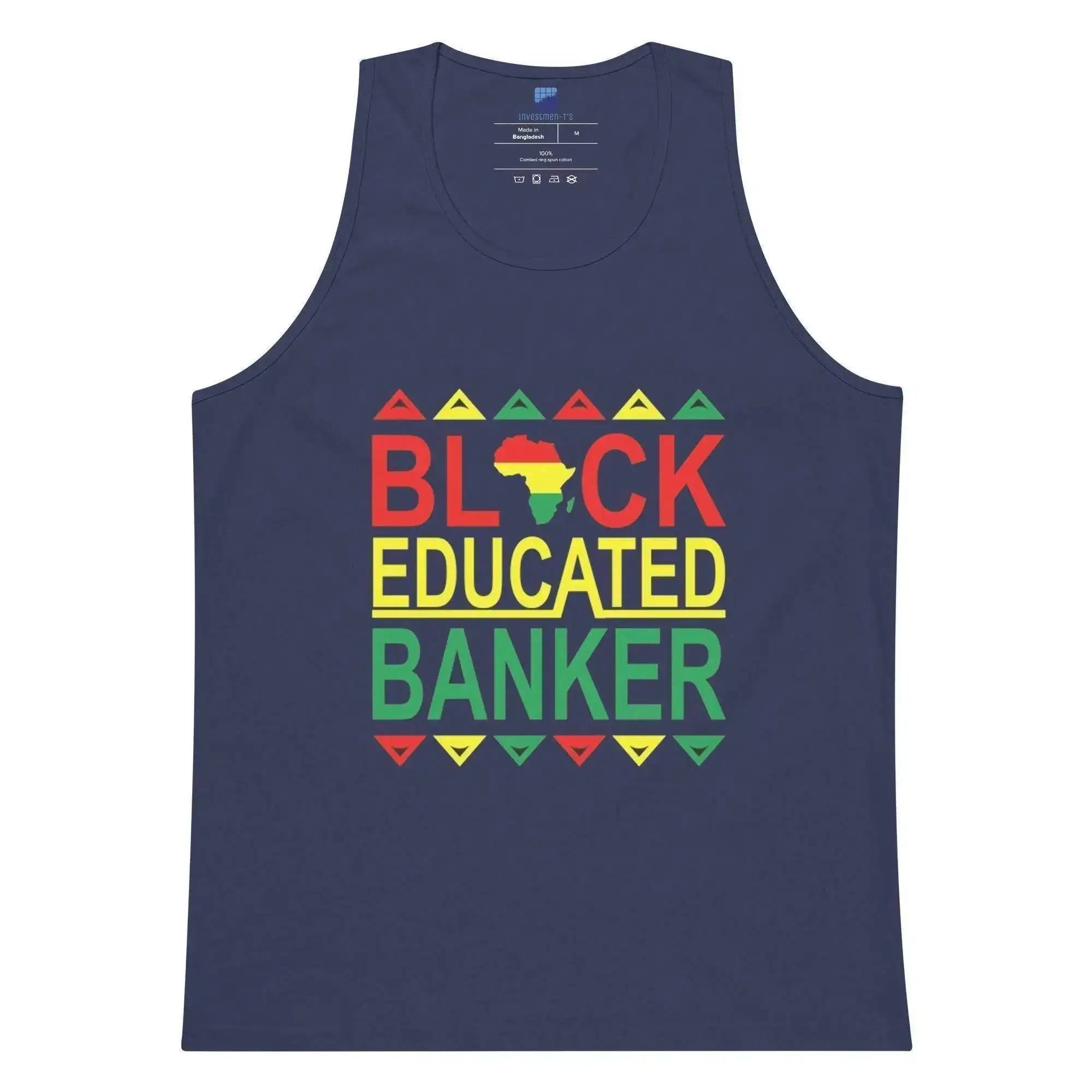 Black Educated Banker Tank Top - InvestmenTees