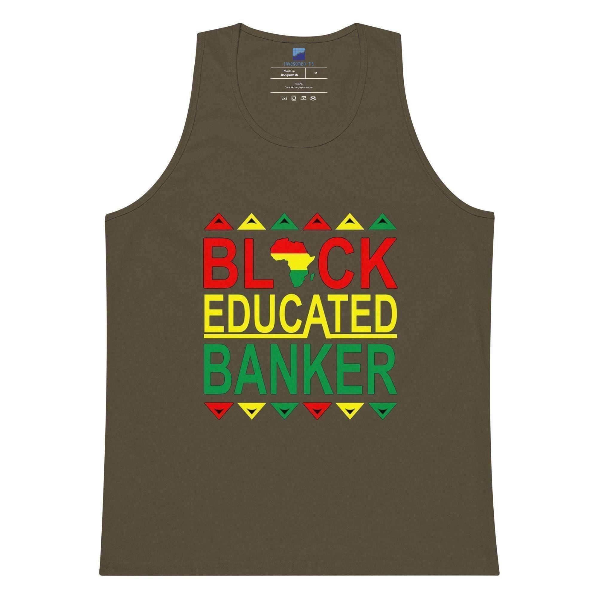Black Educated Banker Tank Top - InvestmenTees