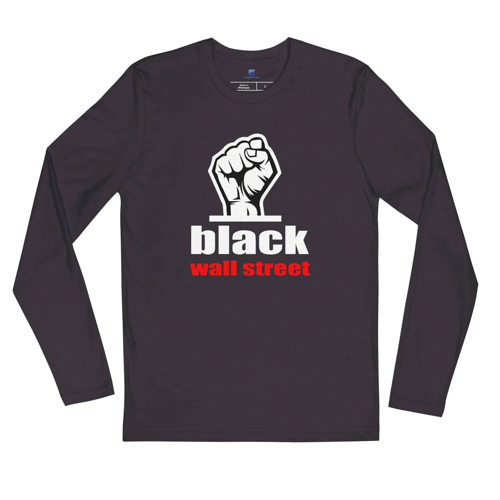Black Wall Street Fist Long Sleeve T-Shirt - InvestmenTees