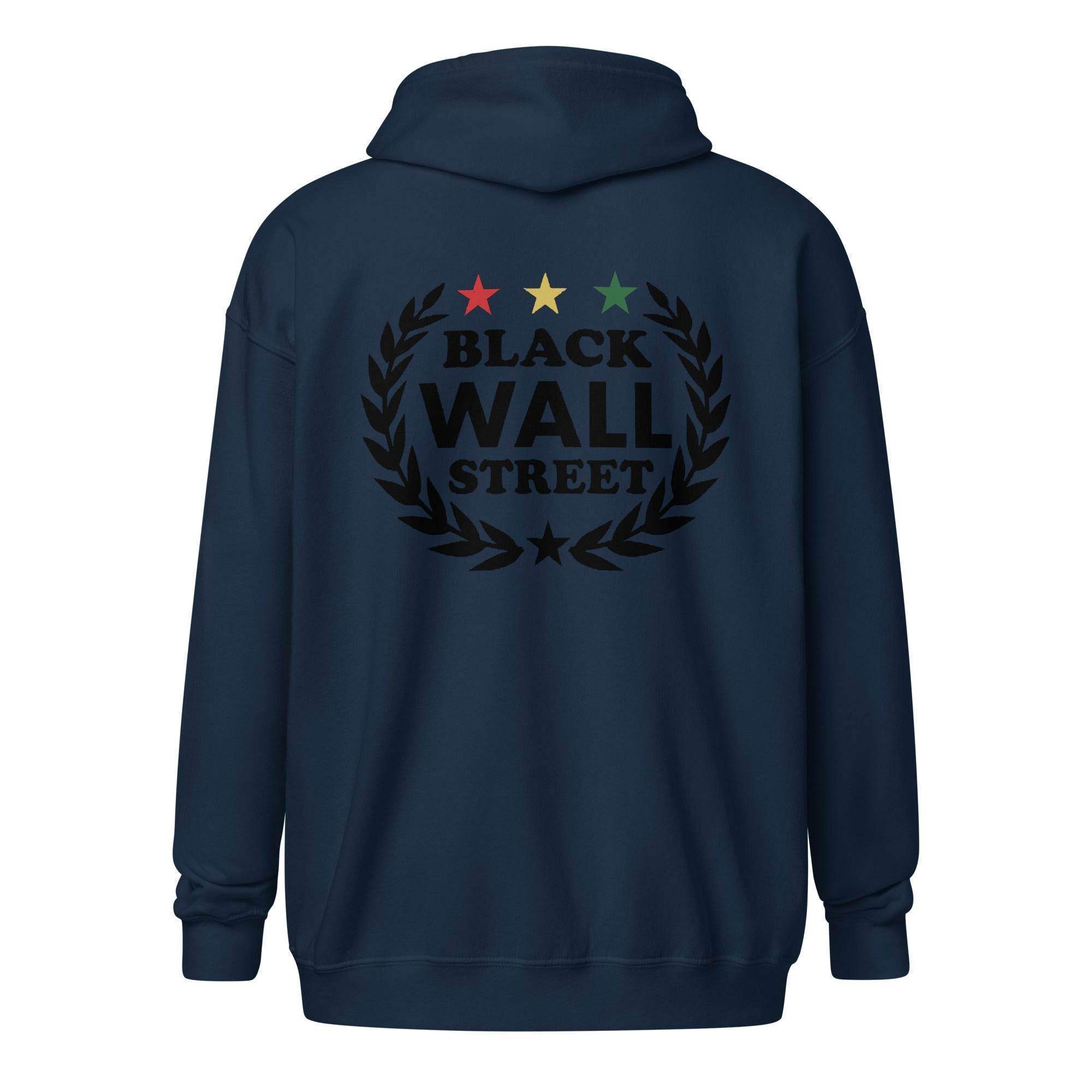 Black Wall Street Zip Up Hoodie - InvestmenTees