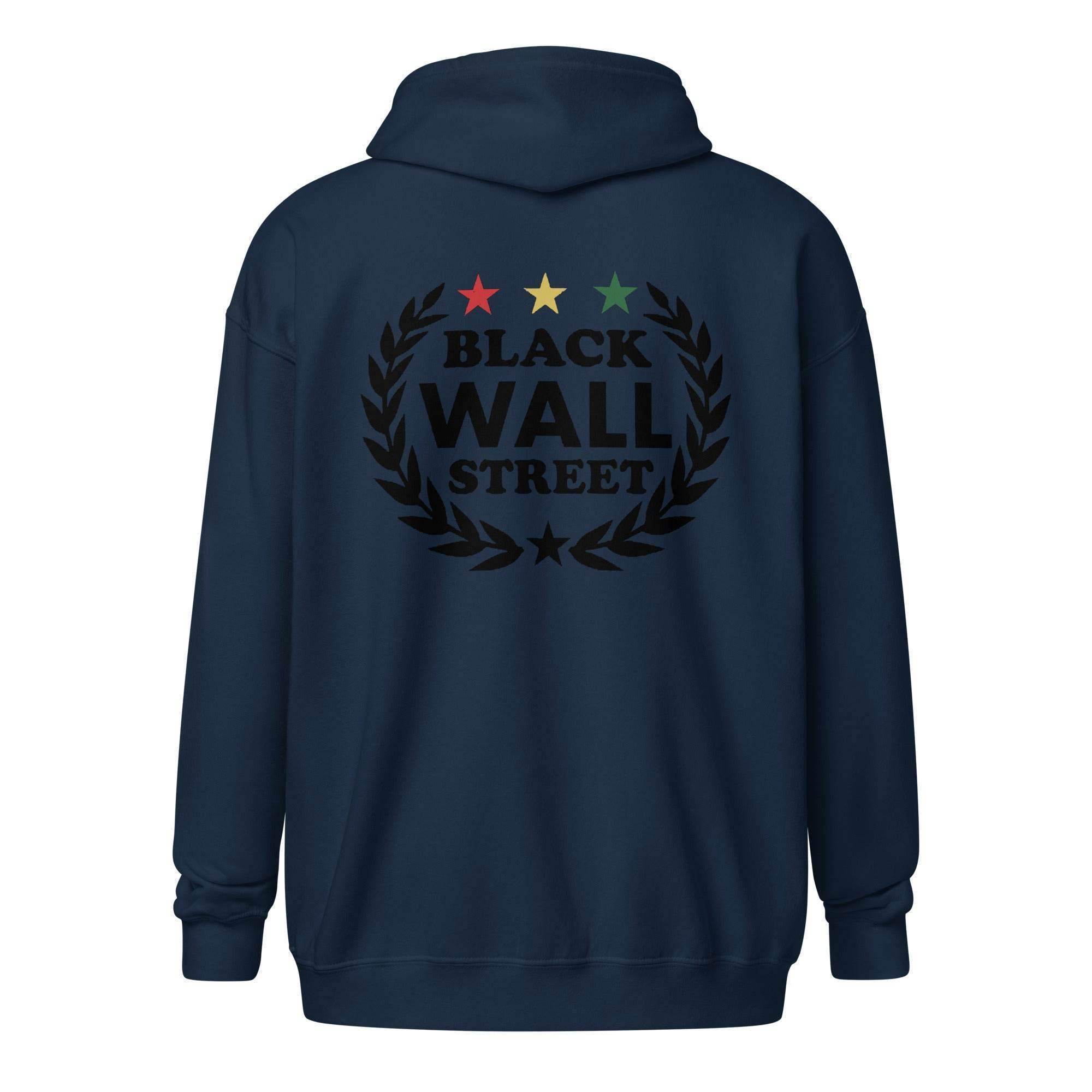 Black Wall Street Zip Up Hoodie - InvestmenTees