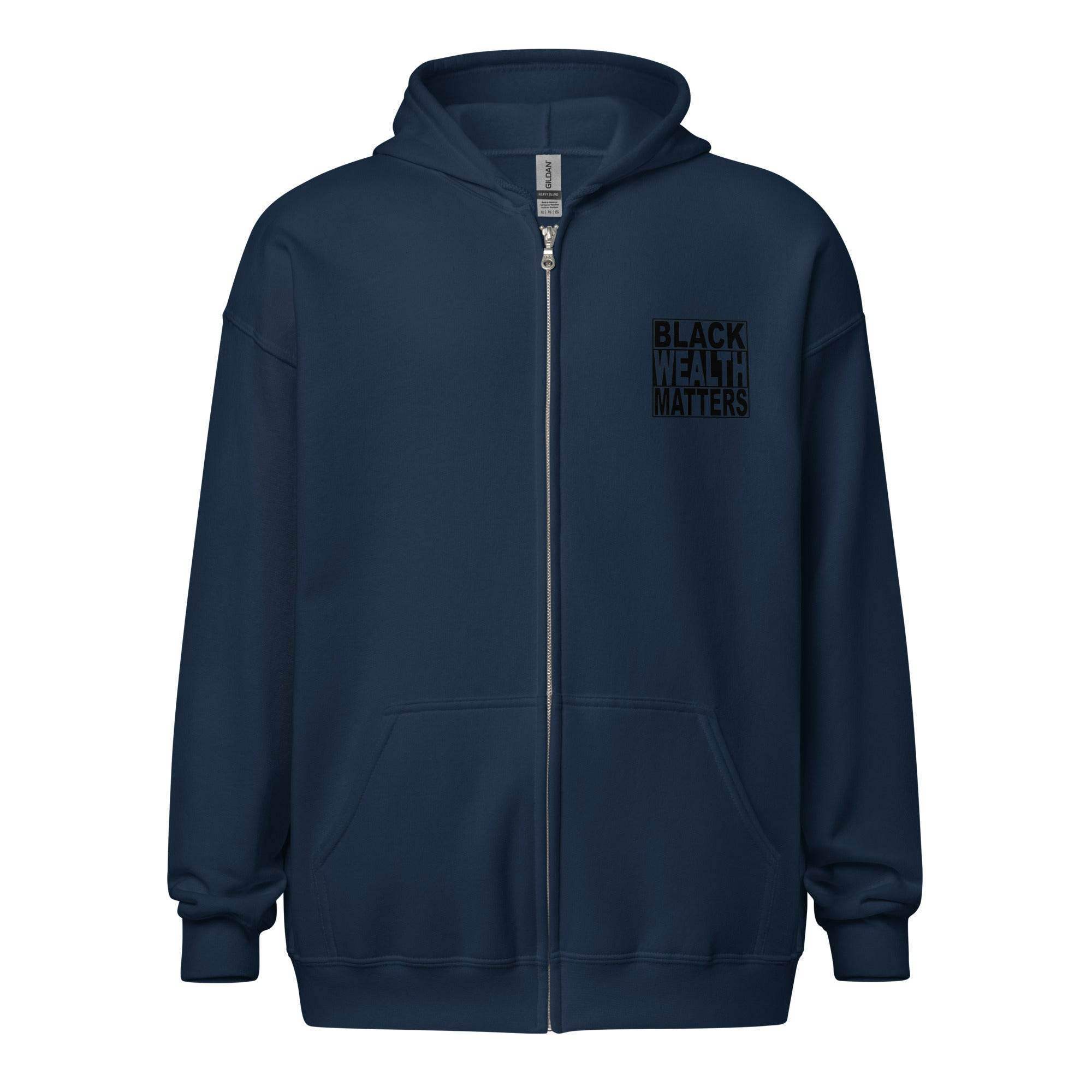 Black Wall Street Zip Up Hoodie - InvestmenTees