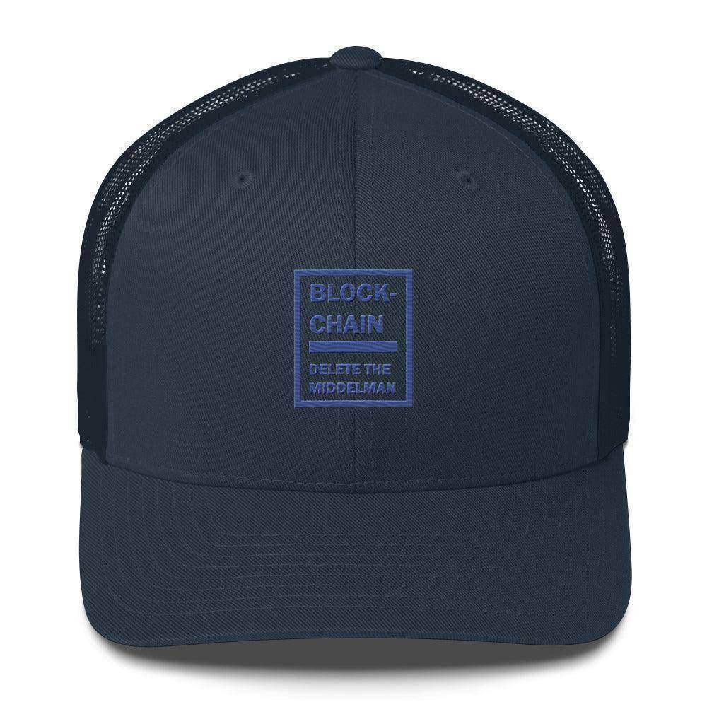 Blockchain Middleman Trucker Cap - InvestmenTees