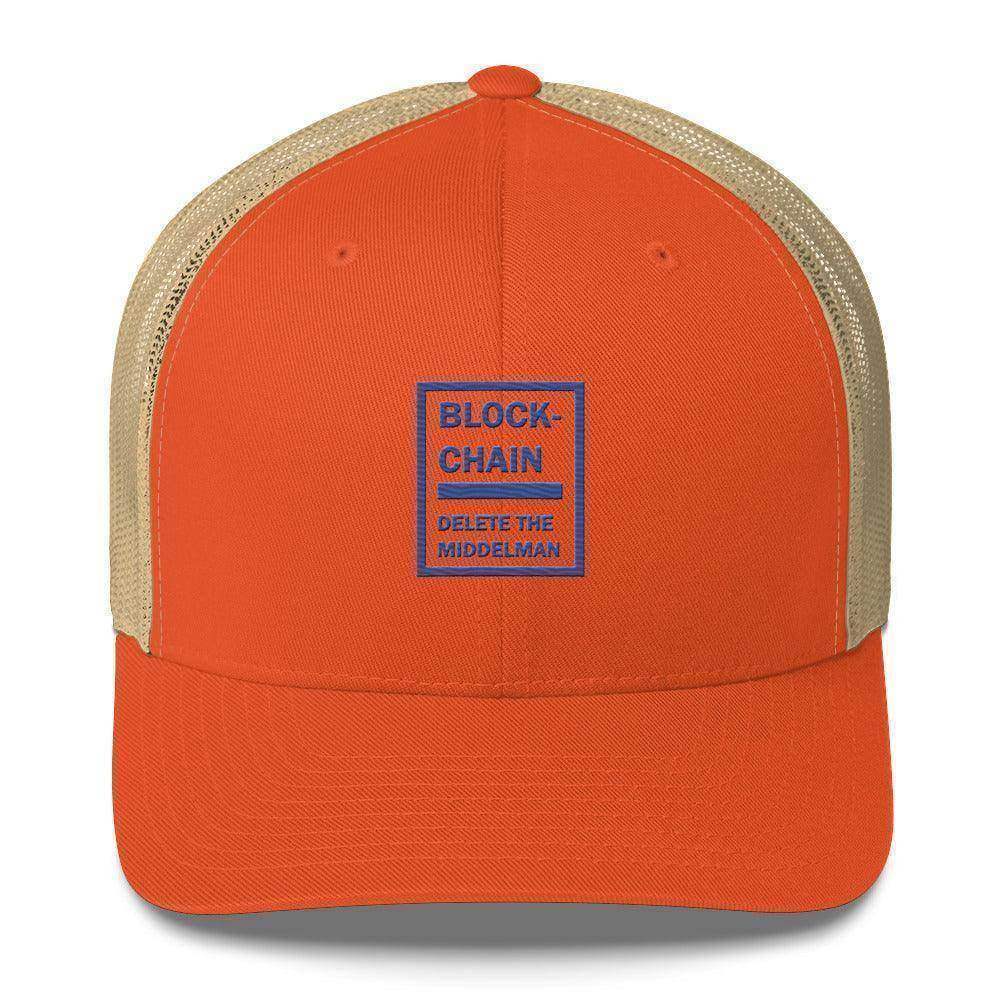 Blockchain Middleman Trucker Cap - InvestmenTees
