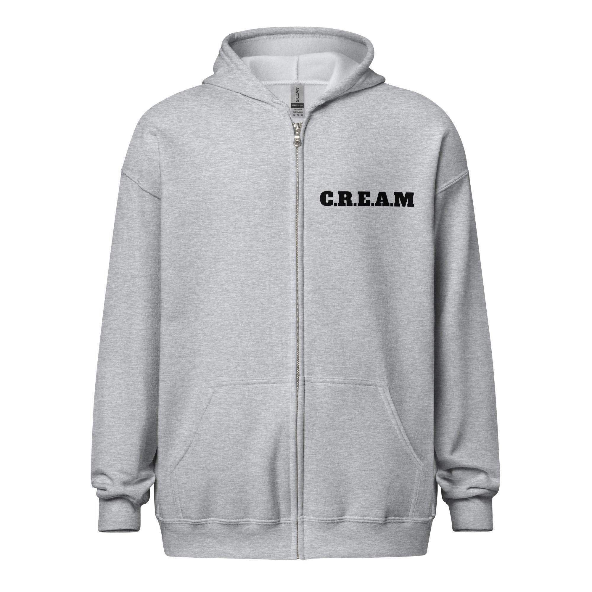 C.R.E.A.M | CREAM Zip Up Hoodie - InvestmenTees