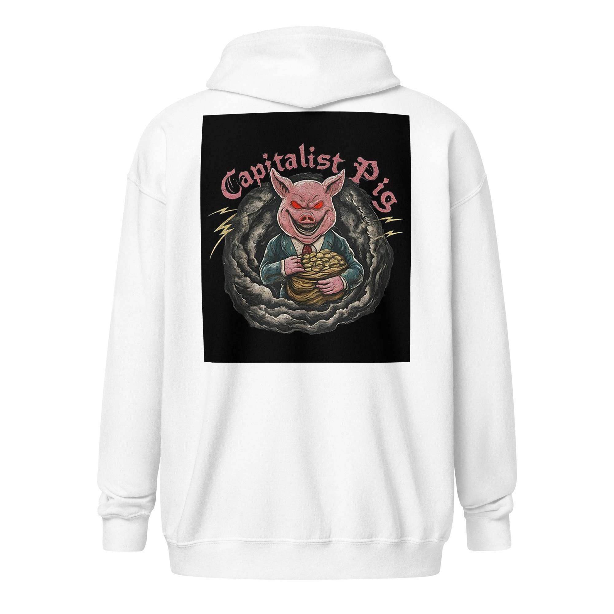 Capitalist Pig Zip Up Hoodie - InvestmenTees