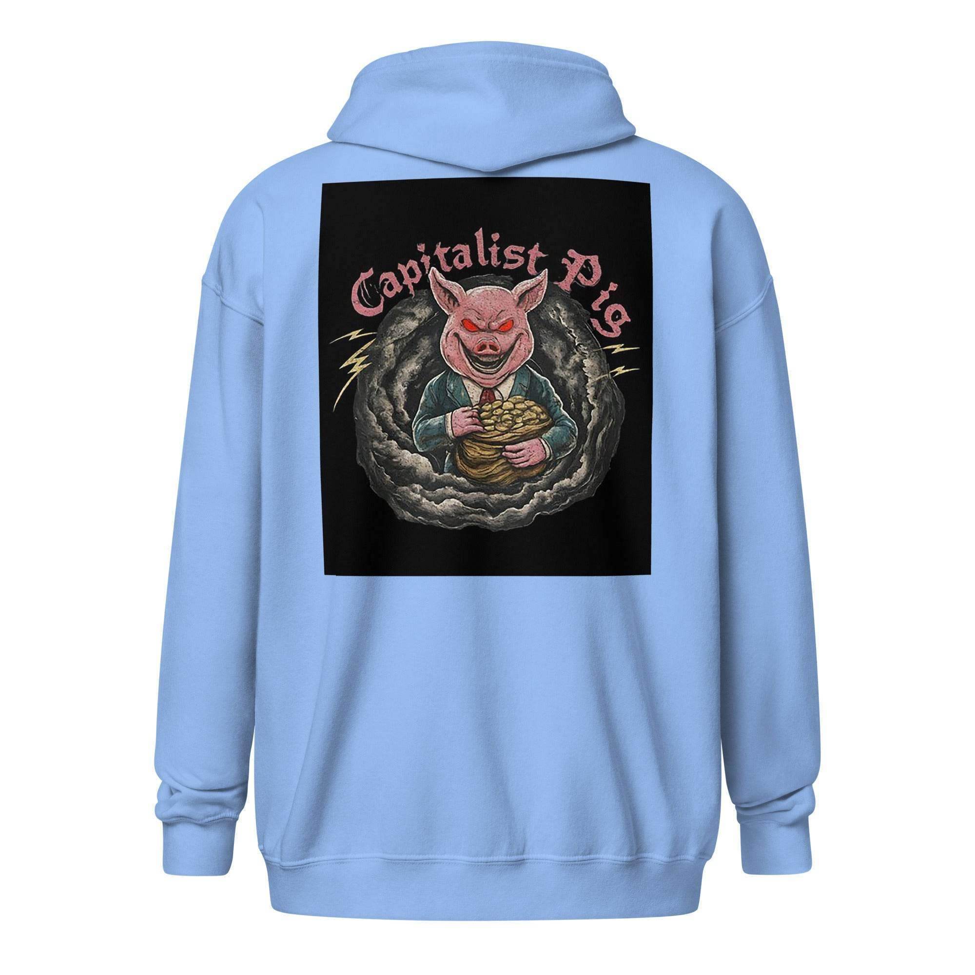 Capitalist Pig Zip Up Hoodie - InvestmenTees