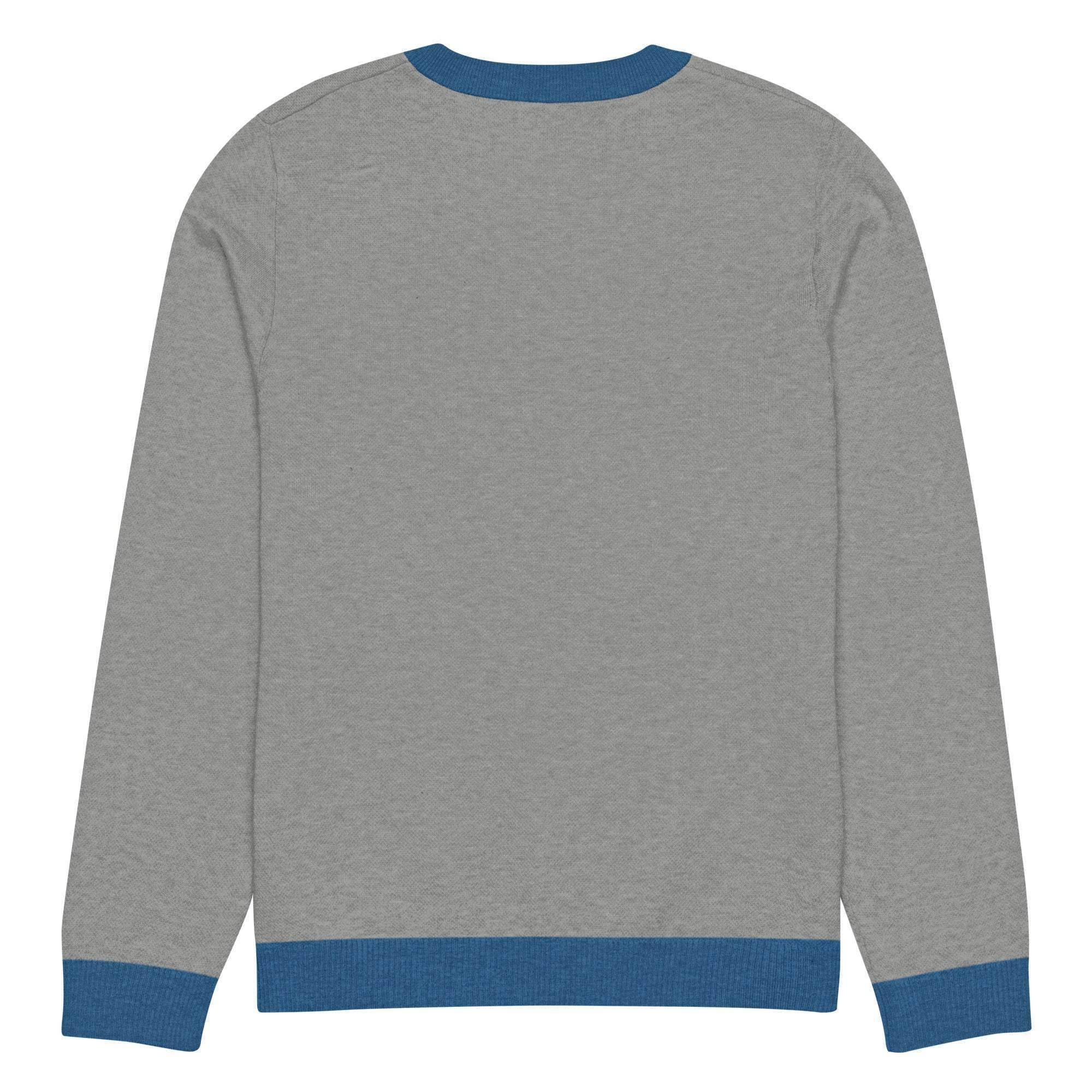 White Bitcoin Chain Knitted Crew Sweater - InvestmenTees