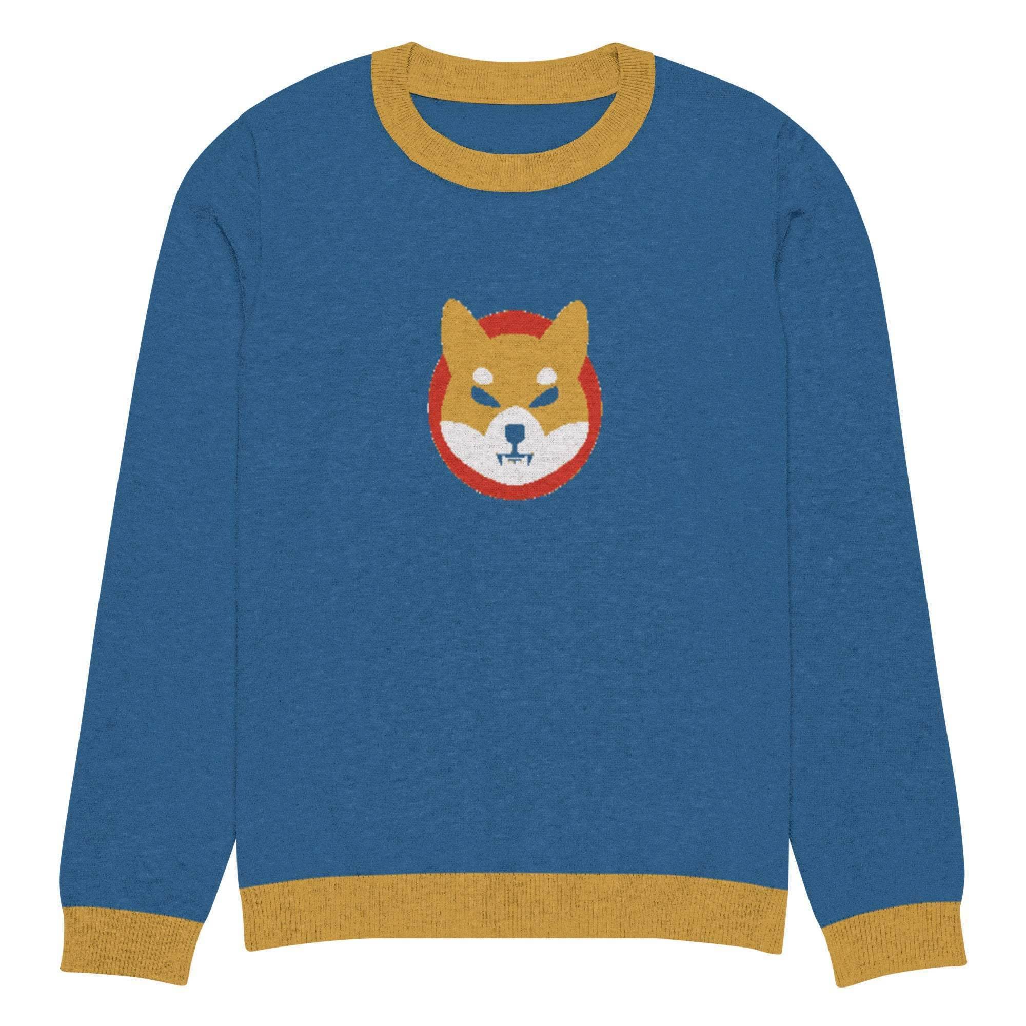 Crypto Shiba Inu Knitted Crew Sweater - InvestmenTees