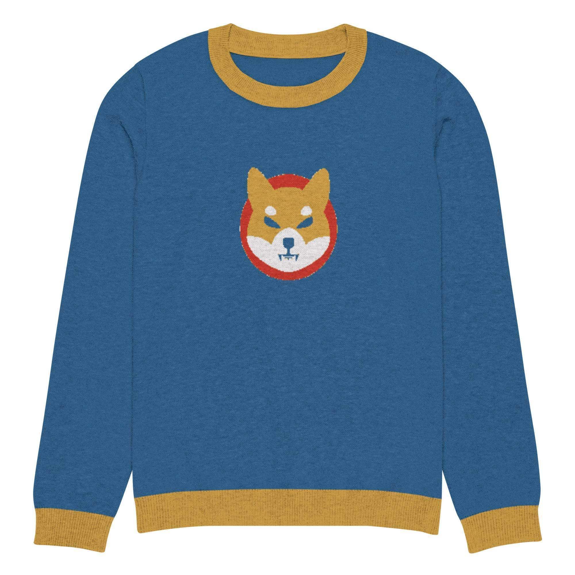 Crypto Shiba Inu Knitted Crew Sweater - InvestmenTees