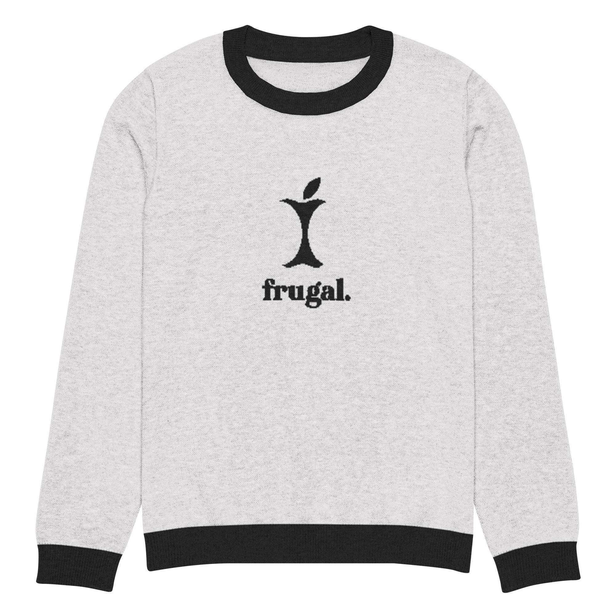 Frugal Recession Crew Knitted Sweater - InvestmenTees