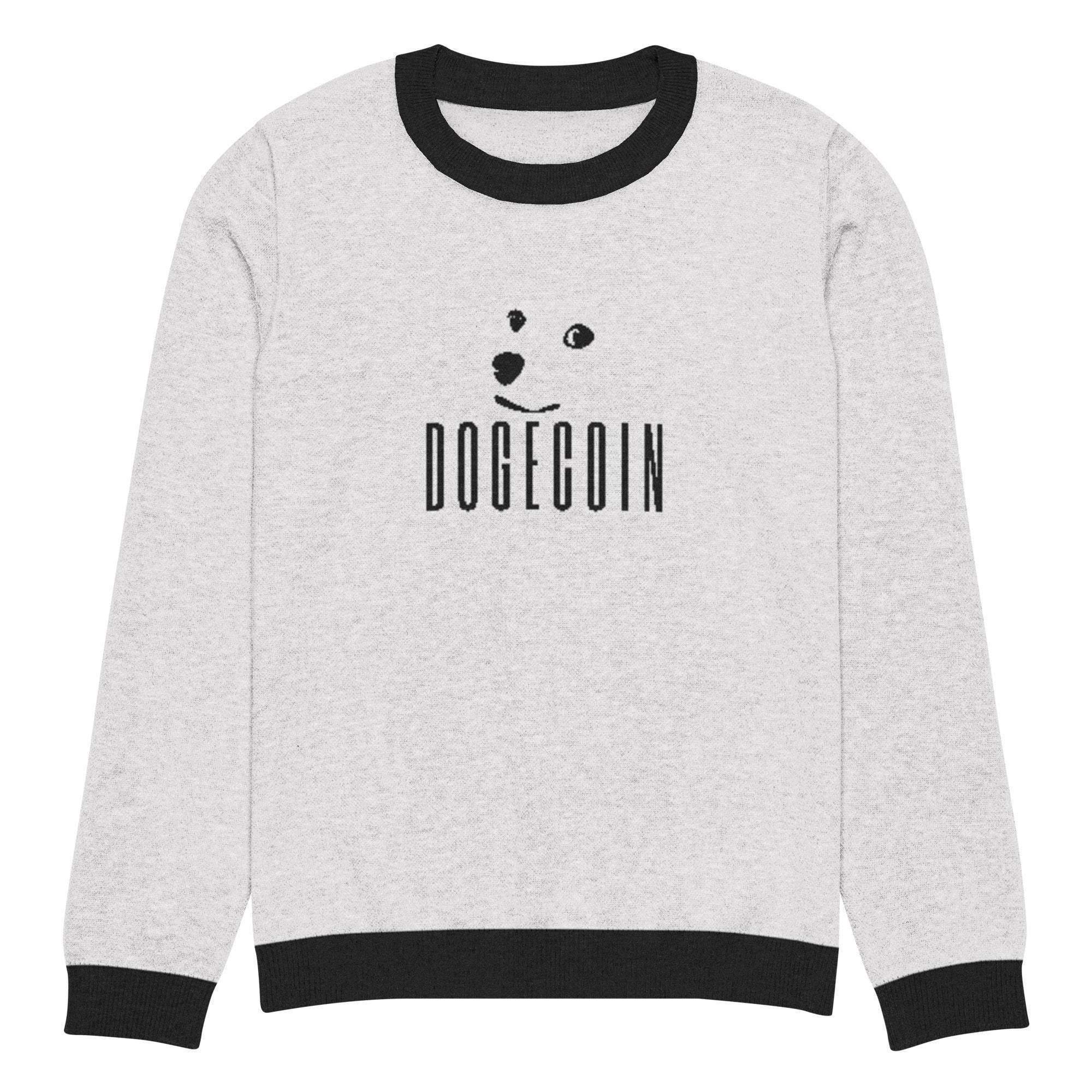 Dogecoin Crew Knitted Sweater - InvestmenTees