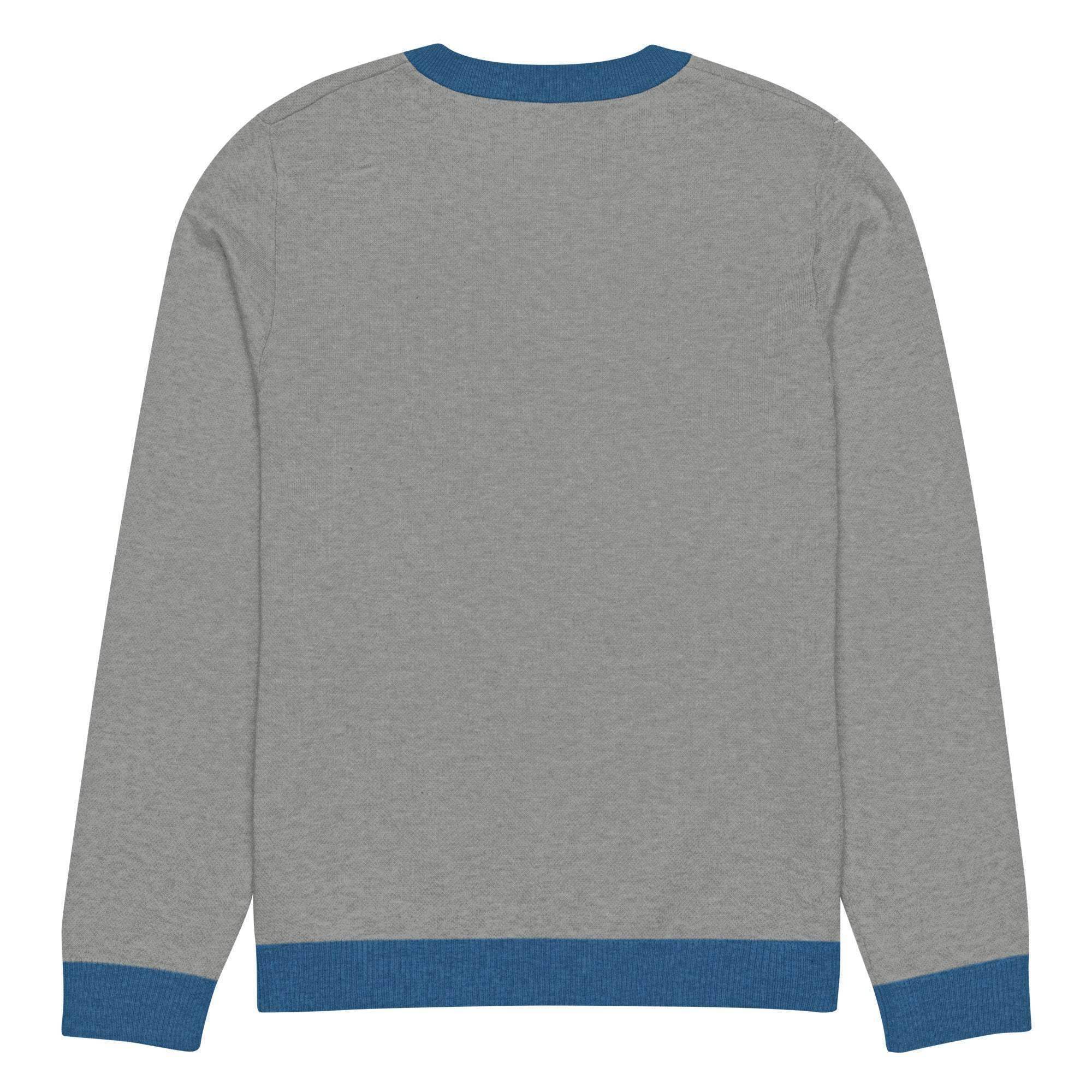 White Bitcoin Chain Knitted Crew Sweater - InvestmenTees