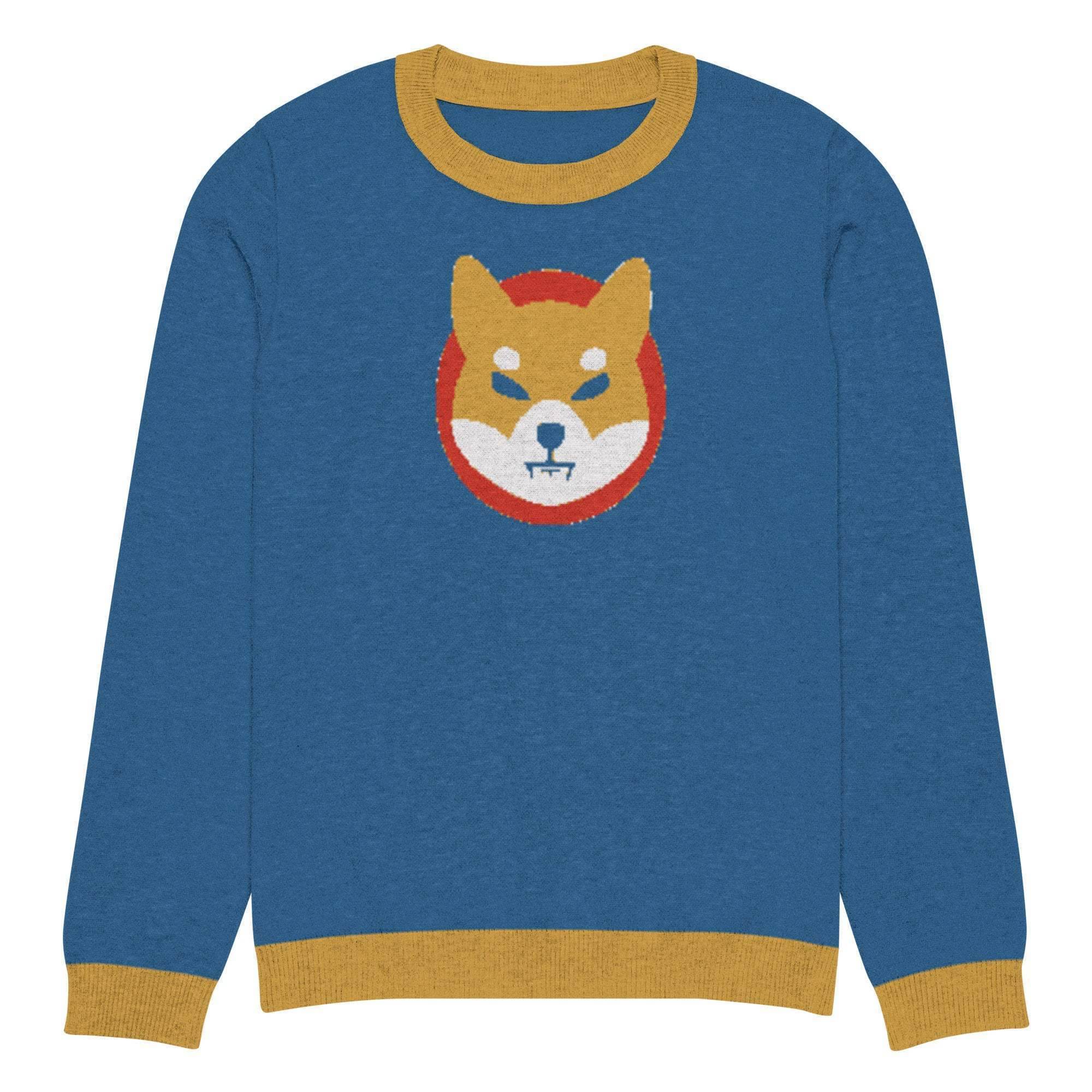 Crypto Shiba Inu Knitted Crew Sweater - InvestmenTees