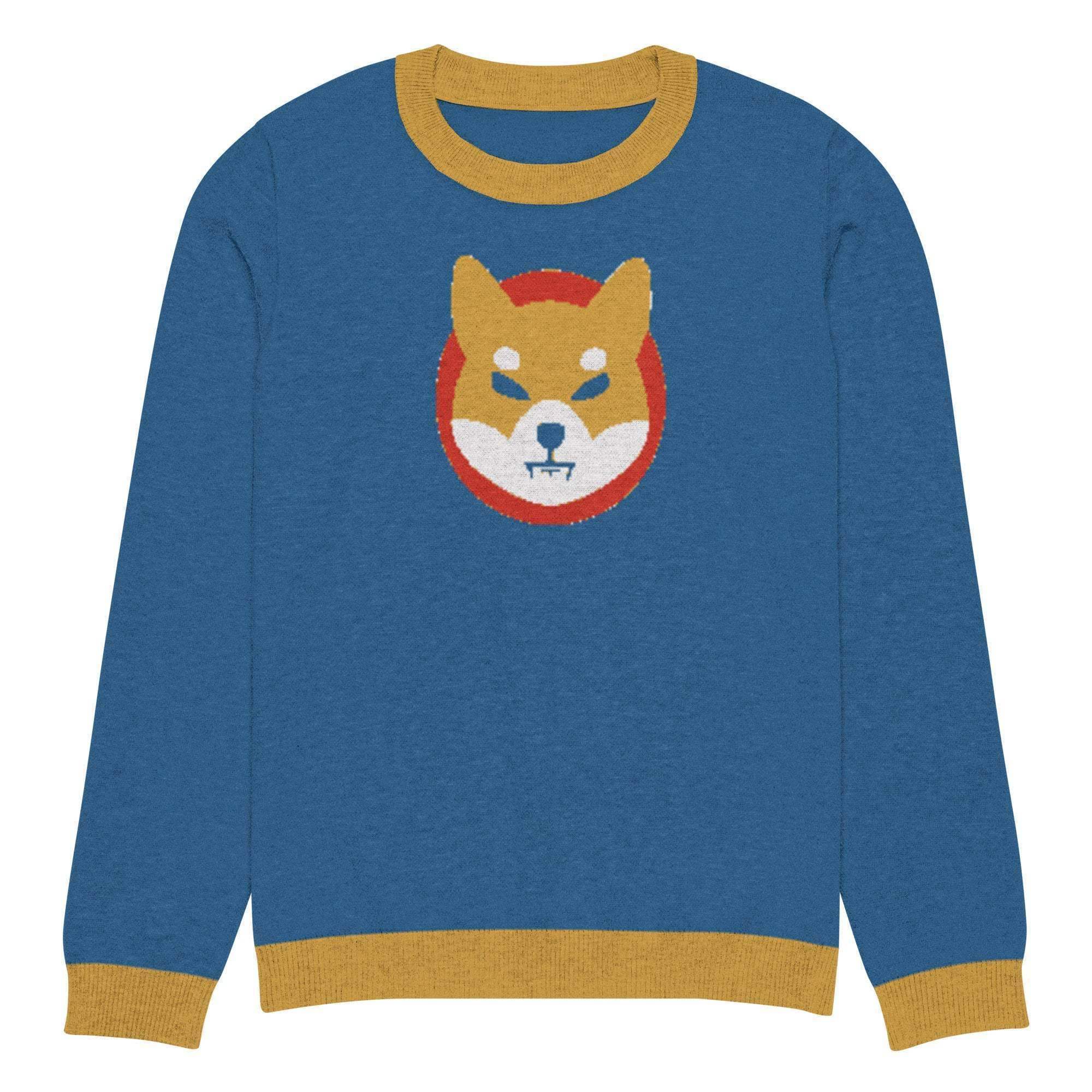 Crypto Shiba Inu Knitted Crew Sweater - InvestmenTees