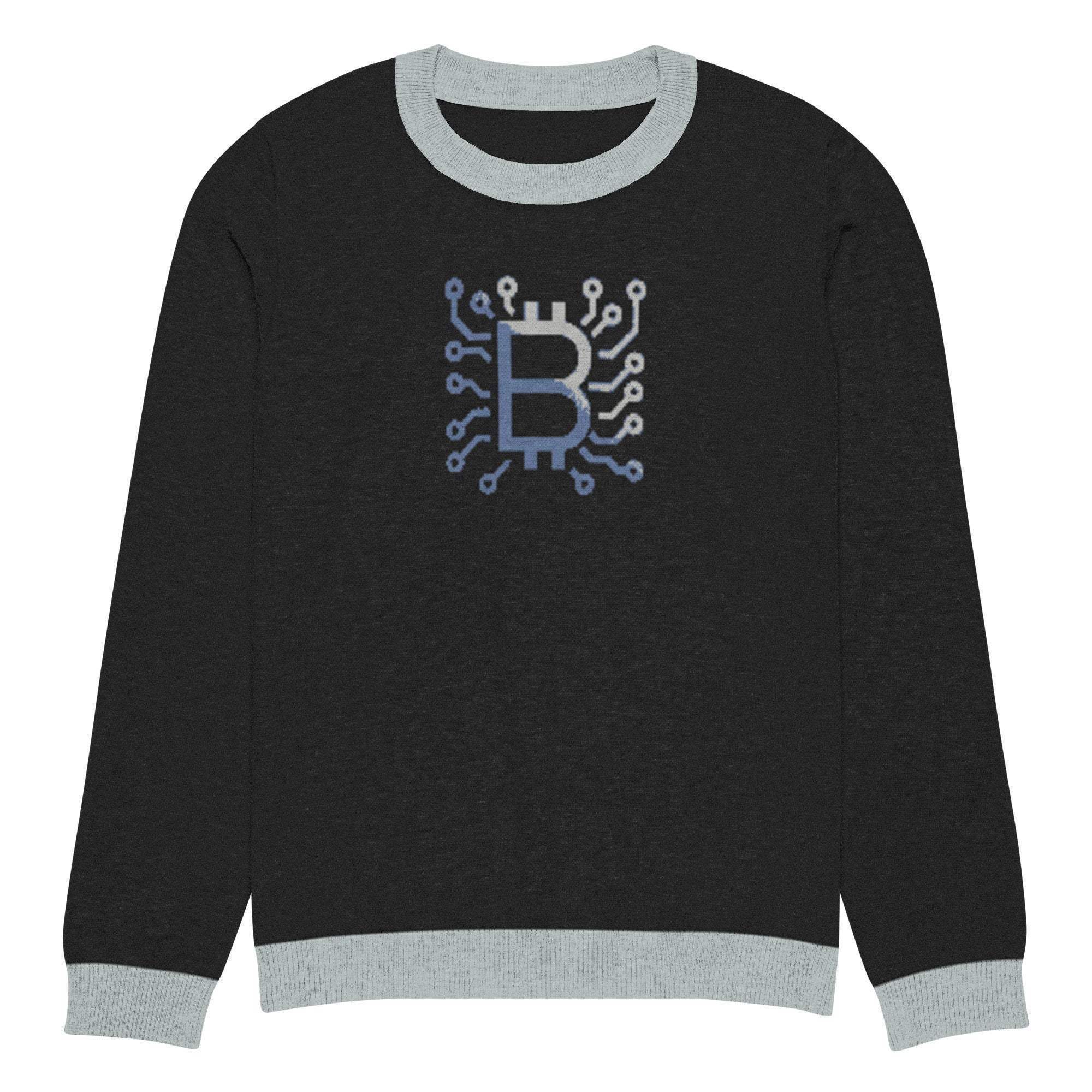 Bitcoin Circuit Knitted Crew Sweater - InvestmenTees