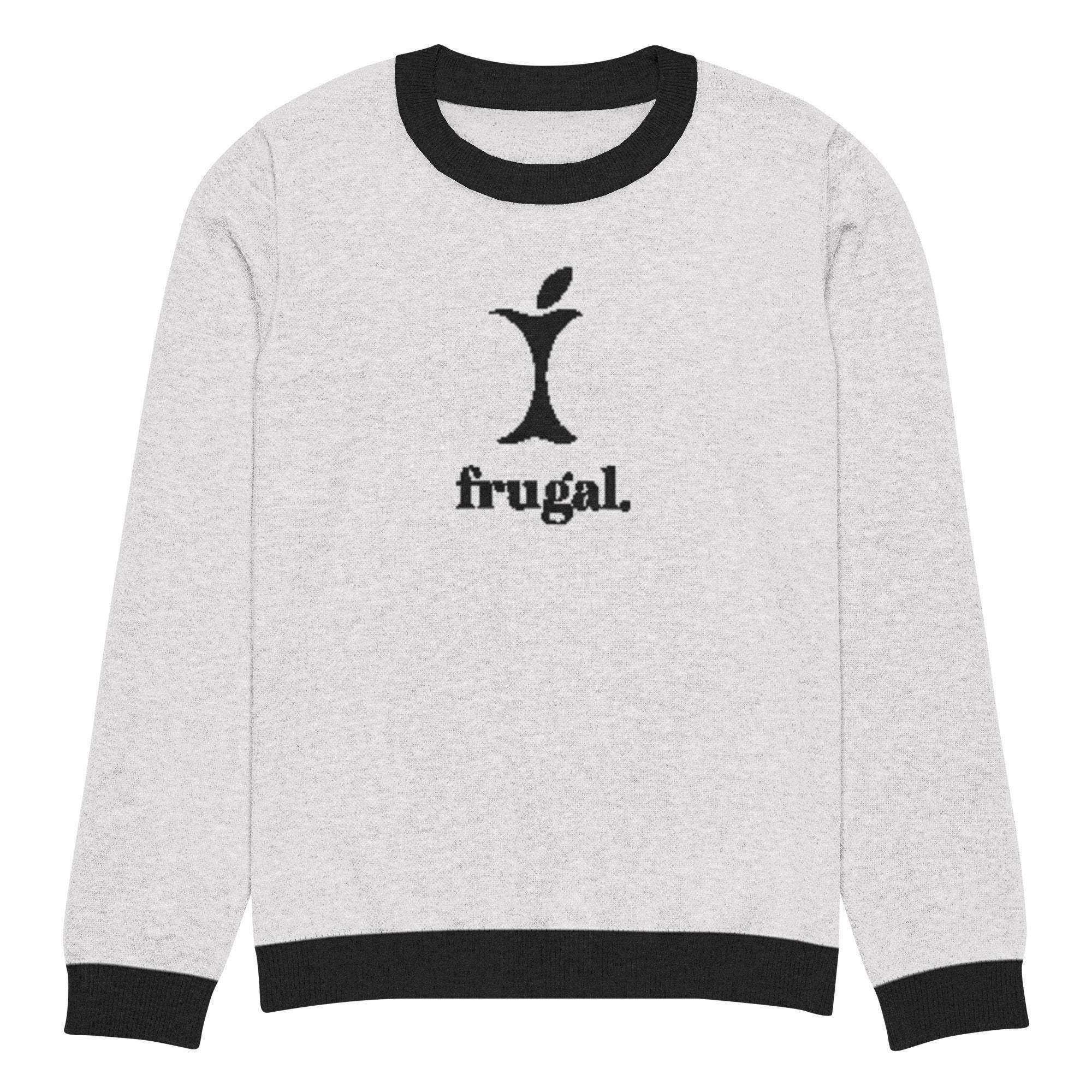 Frugal Recession Crew Knitted Sweater - InvestmenTees