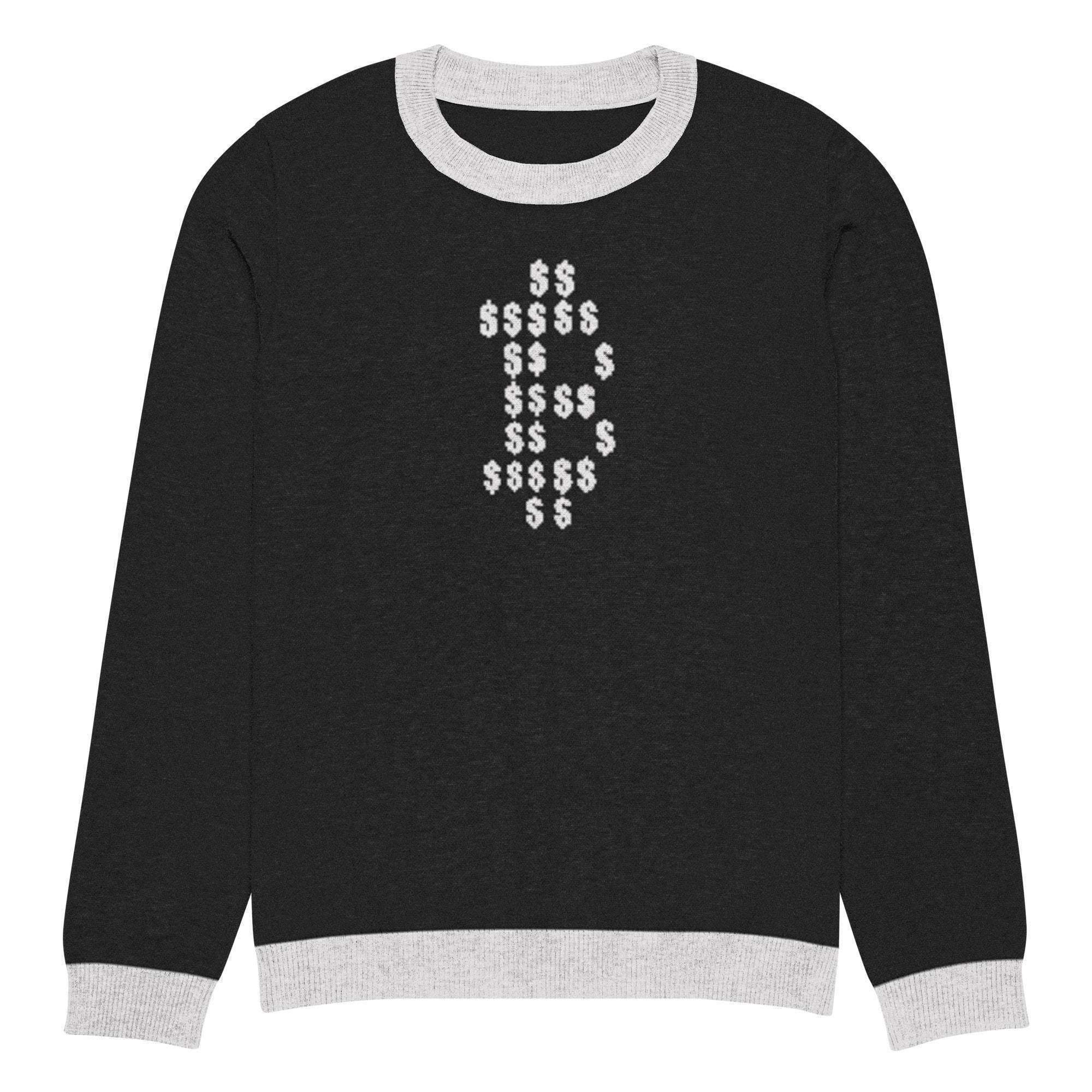 Bitcoin Dollars Crew Knitted Sweater - InvestmenTees