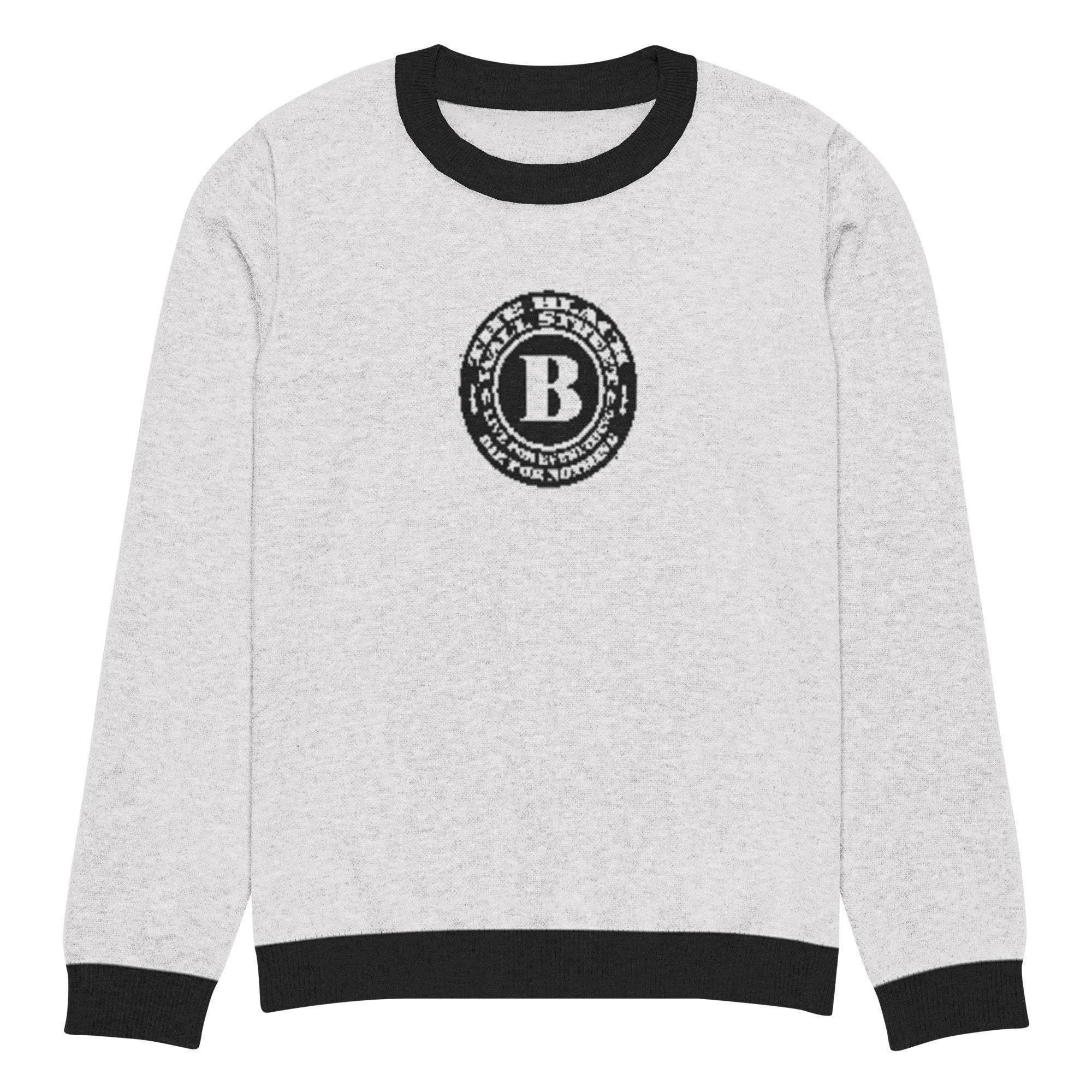Black Wall Street Crew Knitted Sweater - InvestmenTees