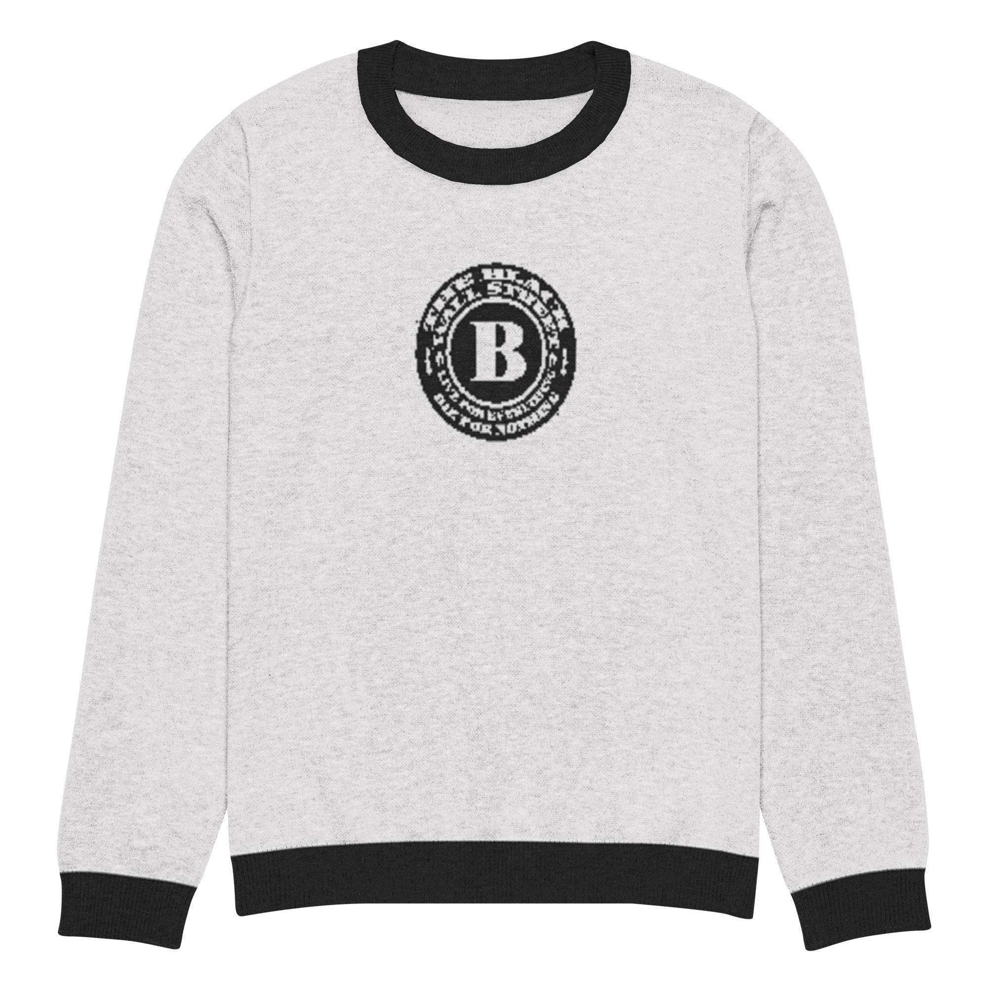 Black Wall Street Crew Knitted Sweater - InvestmenTees