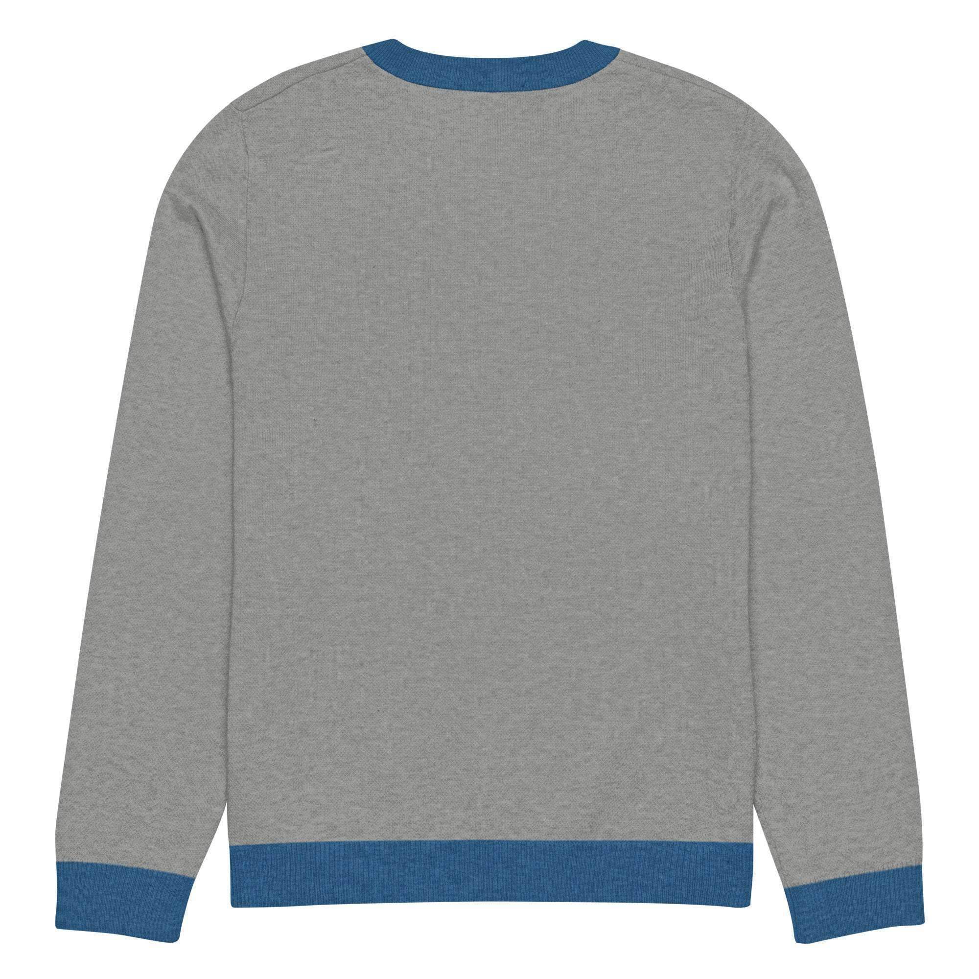 White Bitcoin Chain Knitted Crew Sweater - InvestmenTees