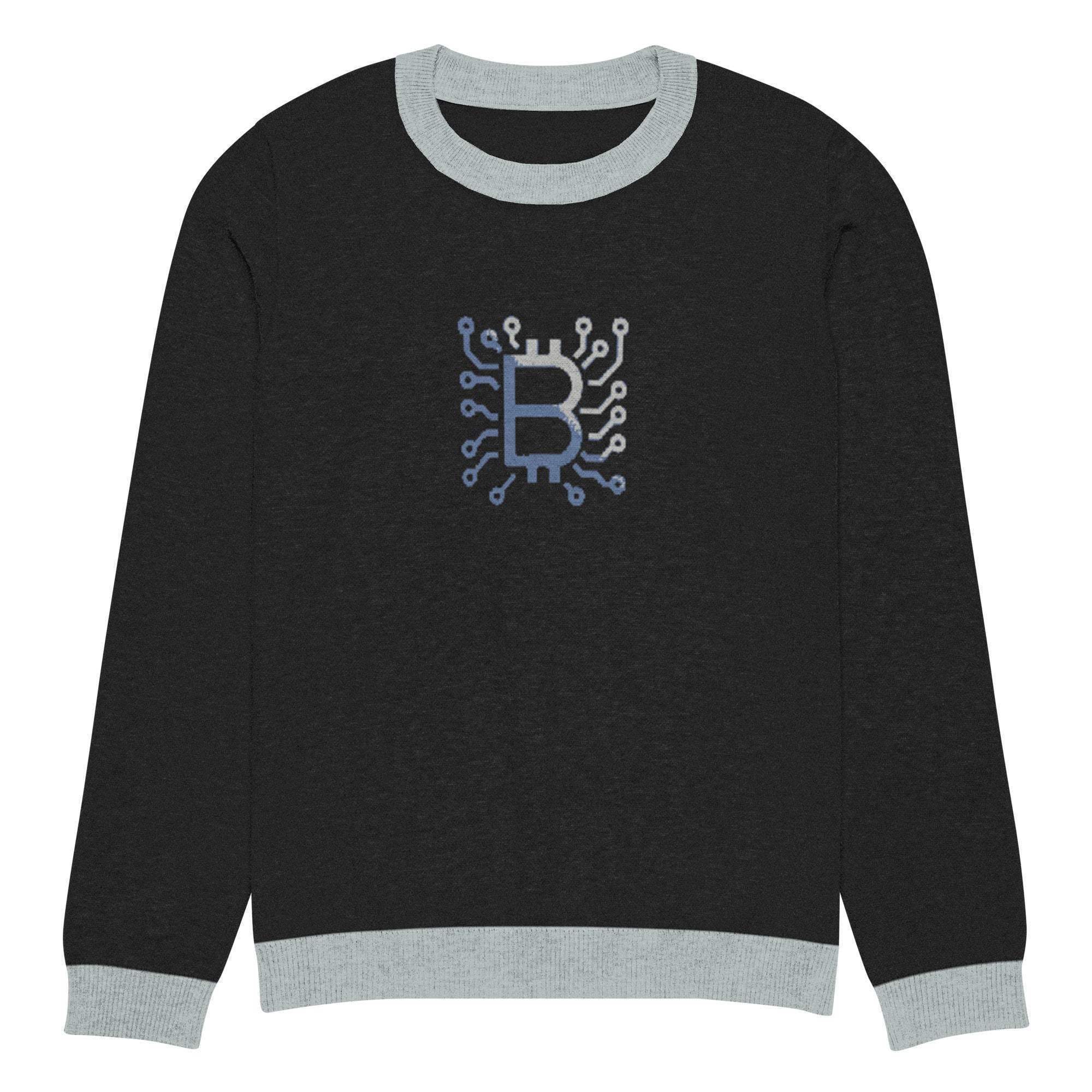 Bitcoin Circuit Knitted Crew Sweater - InvestmenTees