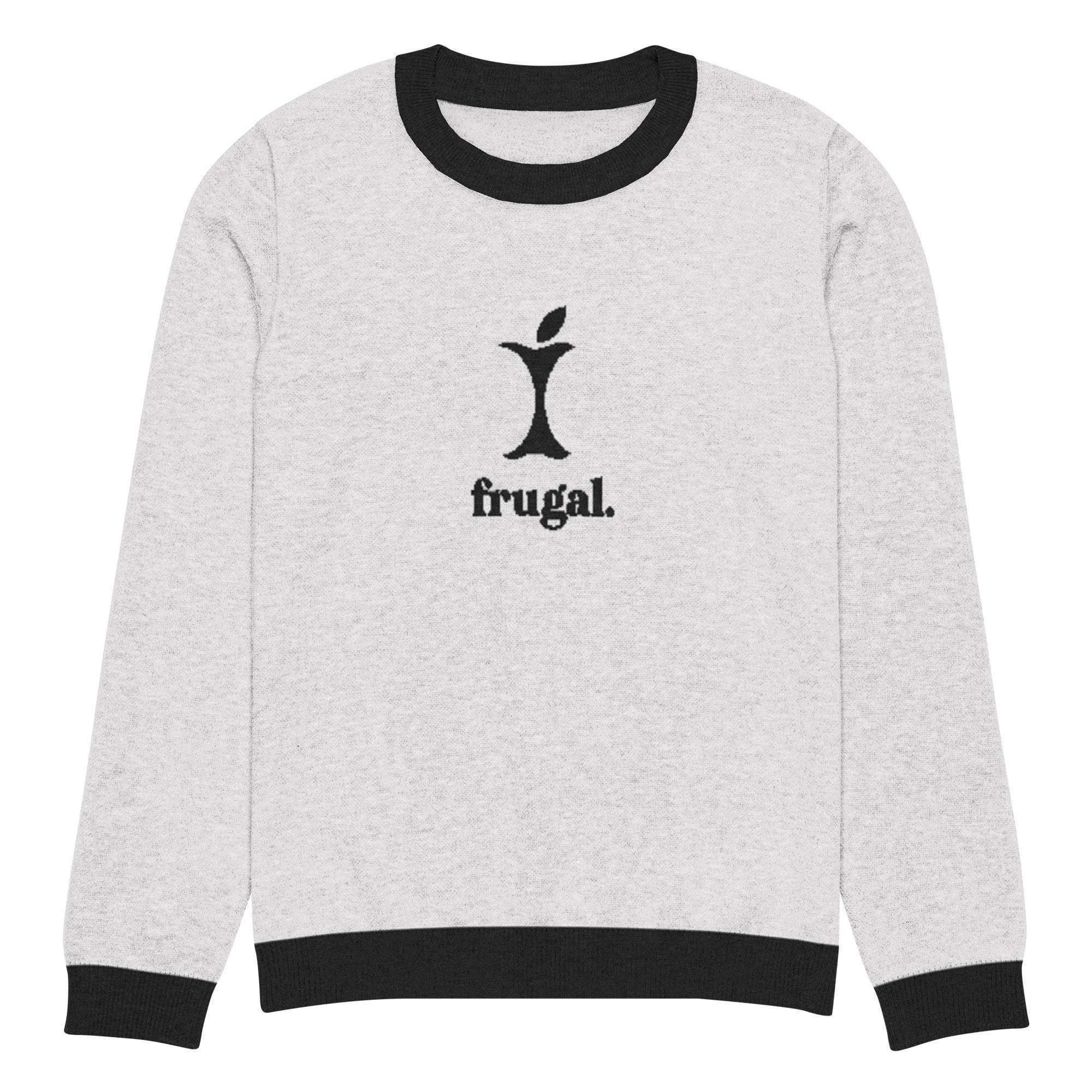 Frugal Recession Crew Knitted Sweater - InvestmenTees