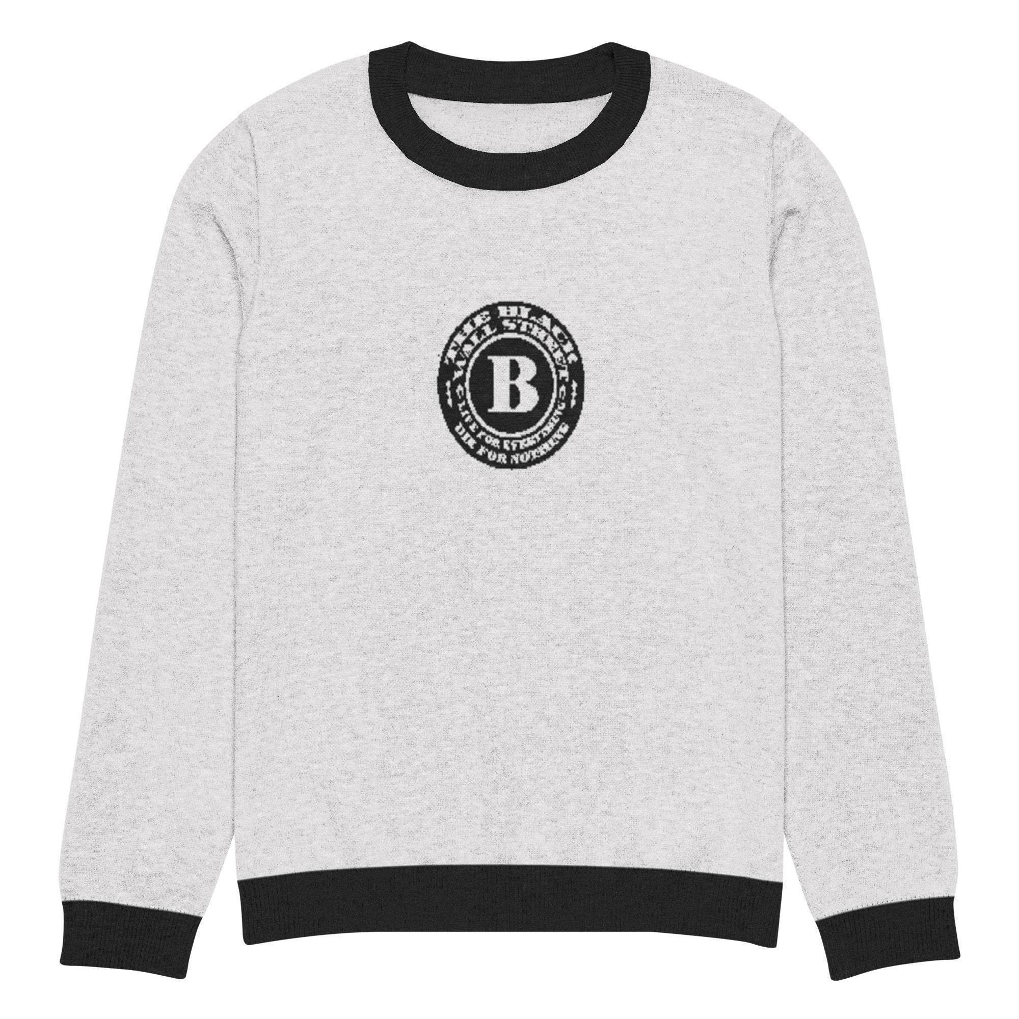 Black Wall Street Crew Knitted Sweater - InvestmenTees