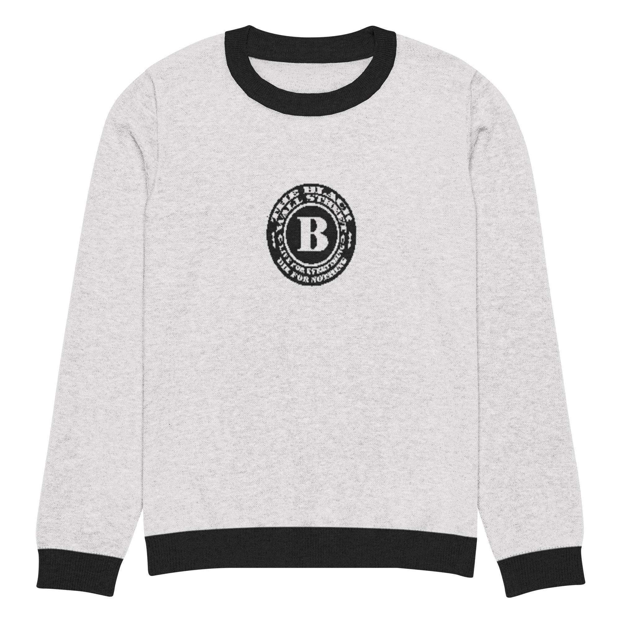 Black Wall Street Crew Knitted Sweater - InvestmenTees