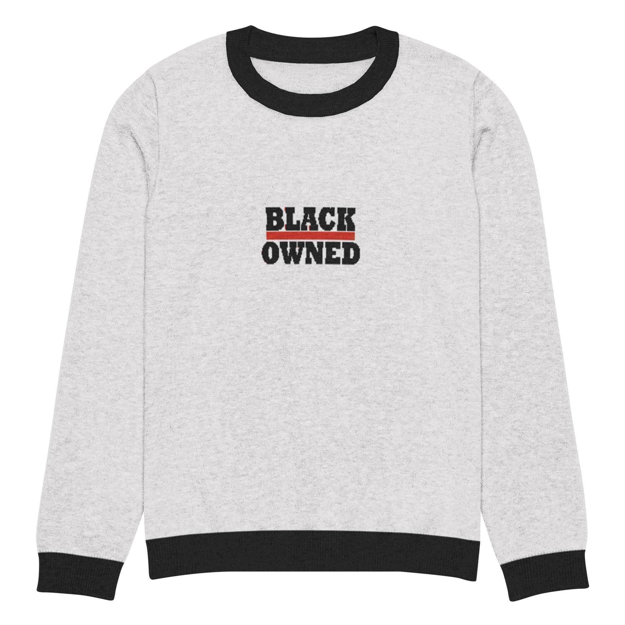 Black Owned Crew Knitted Sweater - InvestmenTees