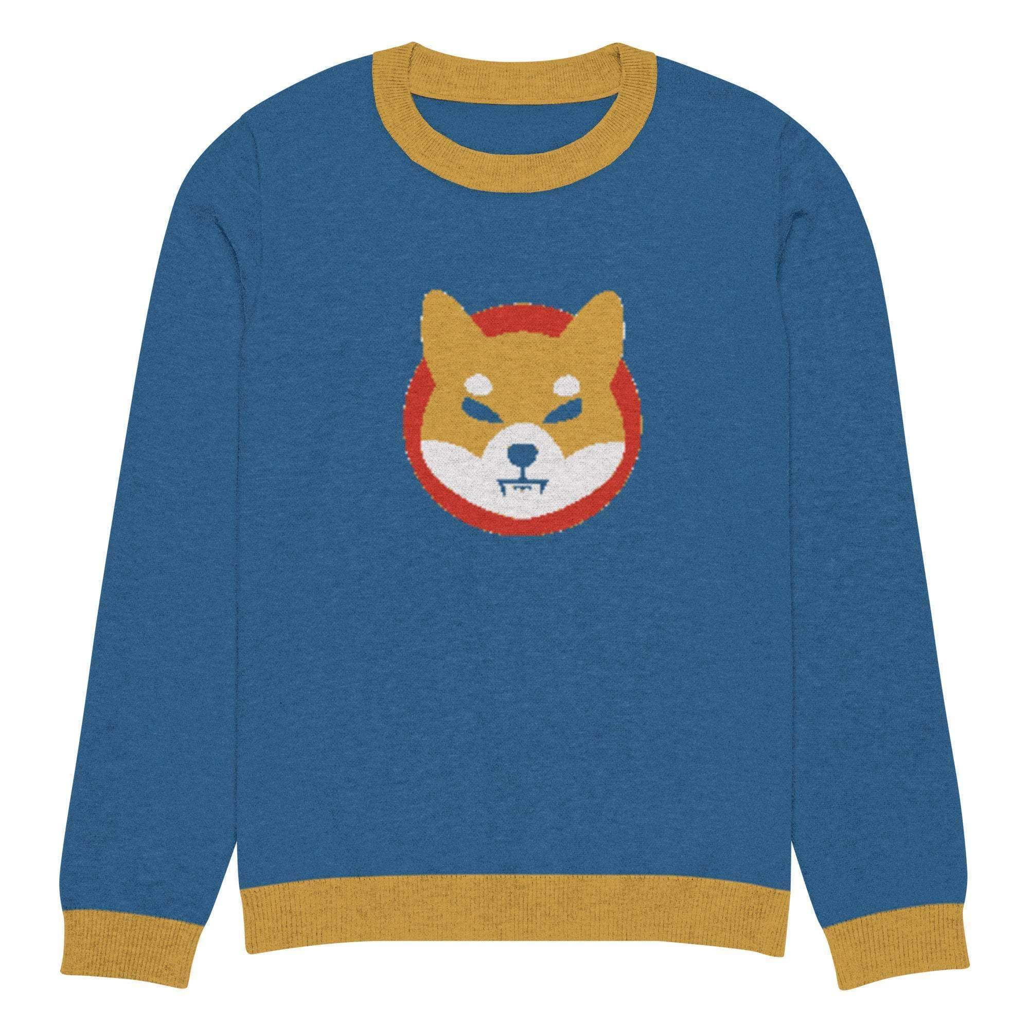 Crypto Shiba Inu Knitted Crew Sweater - InvestmenTees