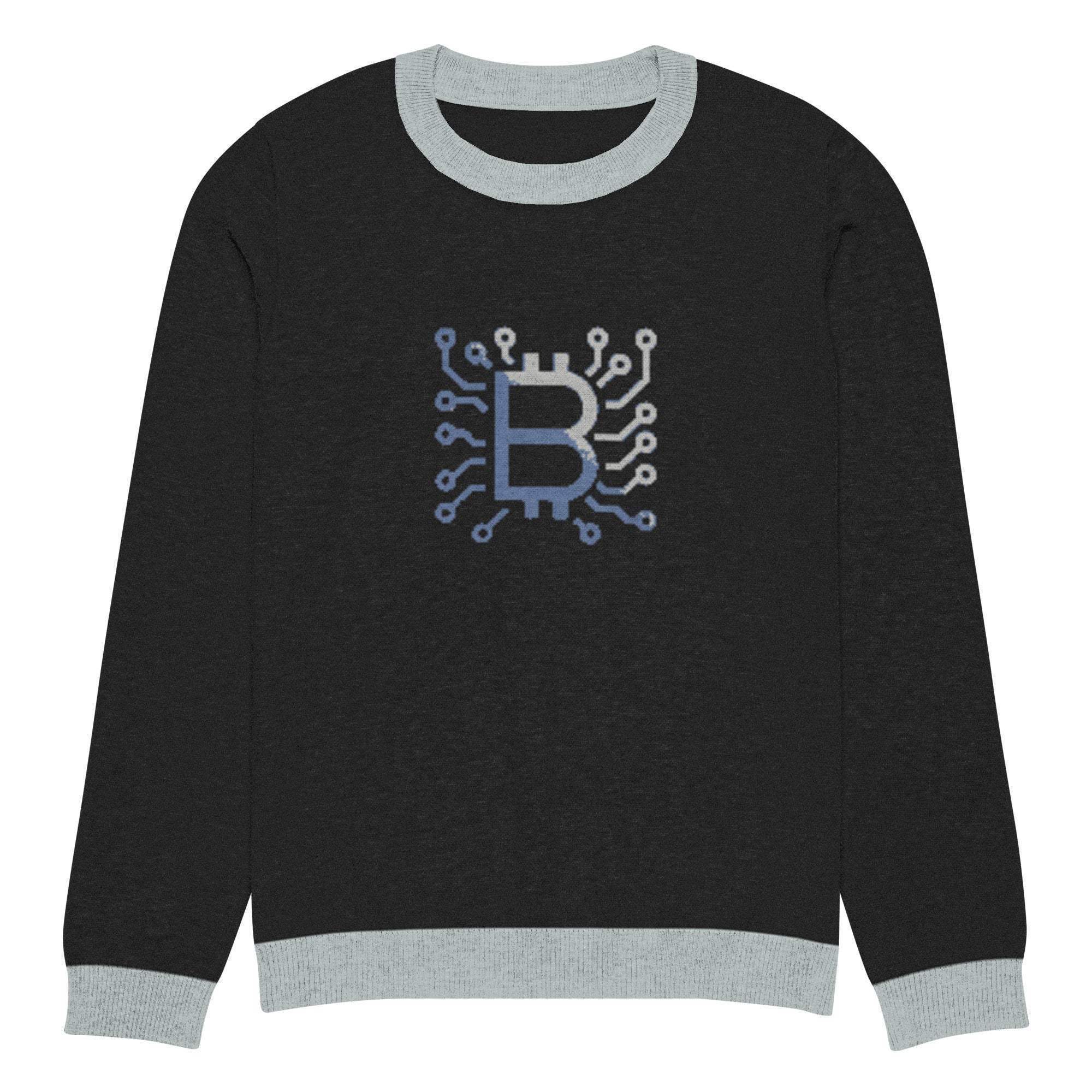 Bitcoin Circuit Knitted Crew Sweater - InvestmenTees