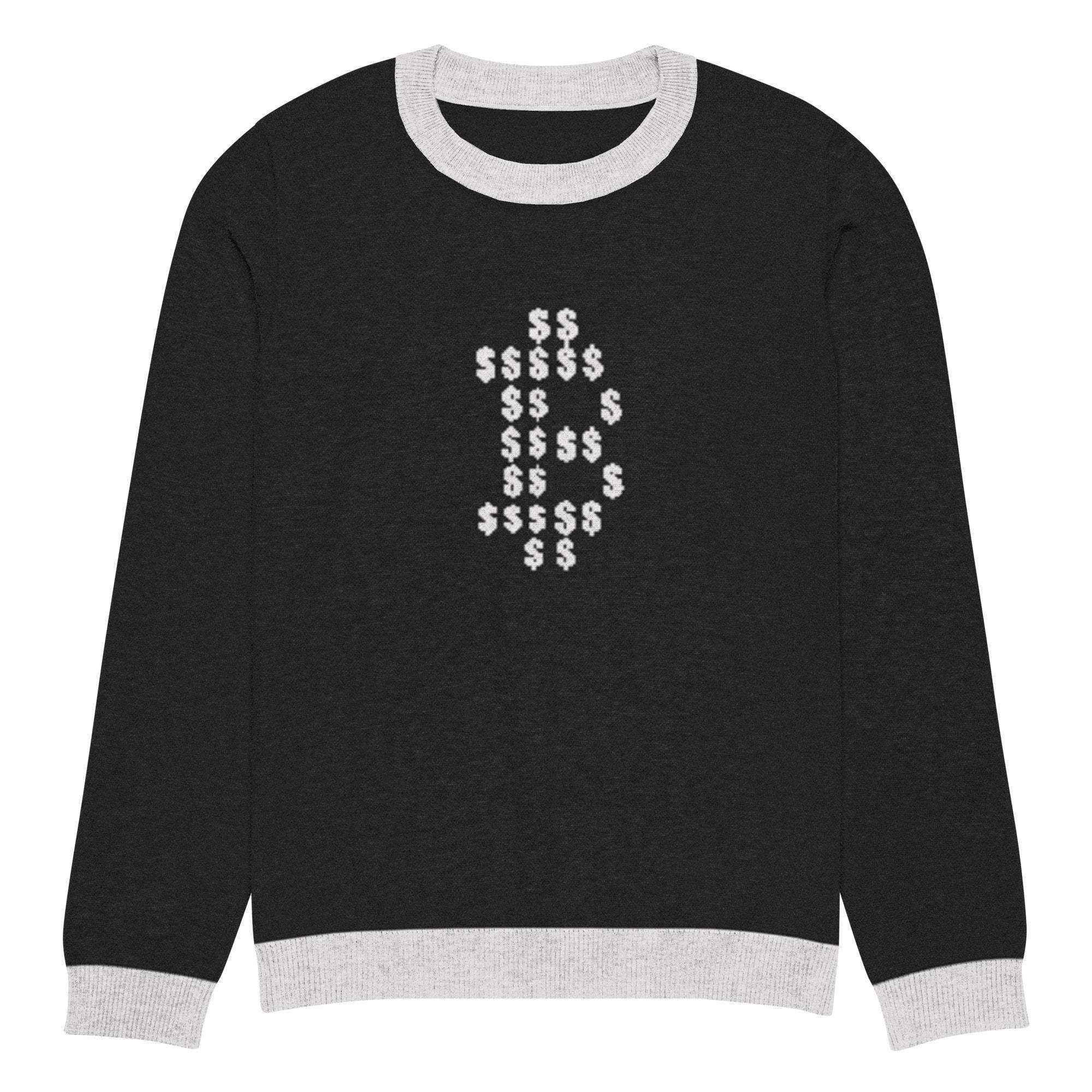 Bitcoin Dollars Crew Knitted Sweater - InvestmenTees