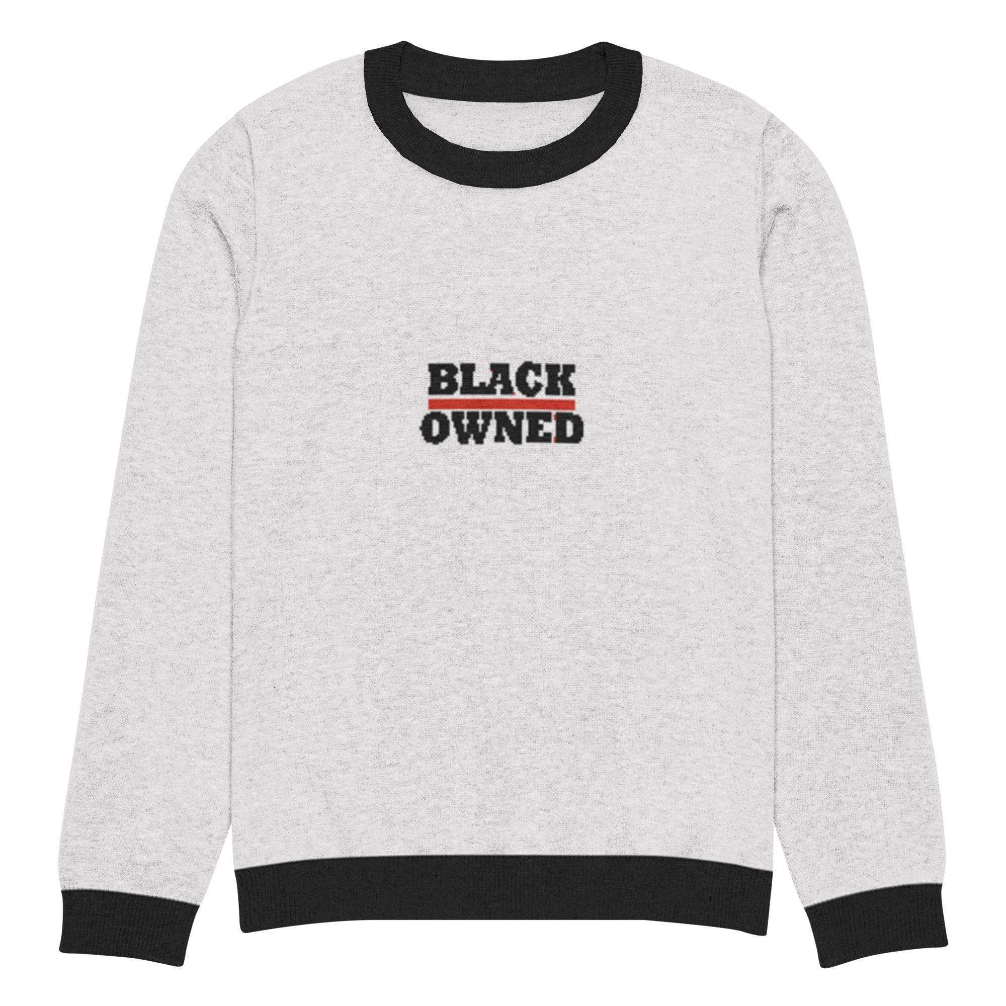 Black Owned Crew Knitted Sweater - InvestmenTees