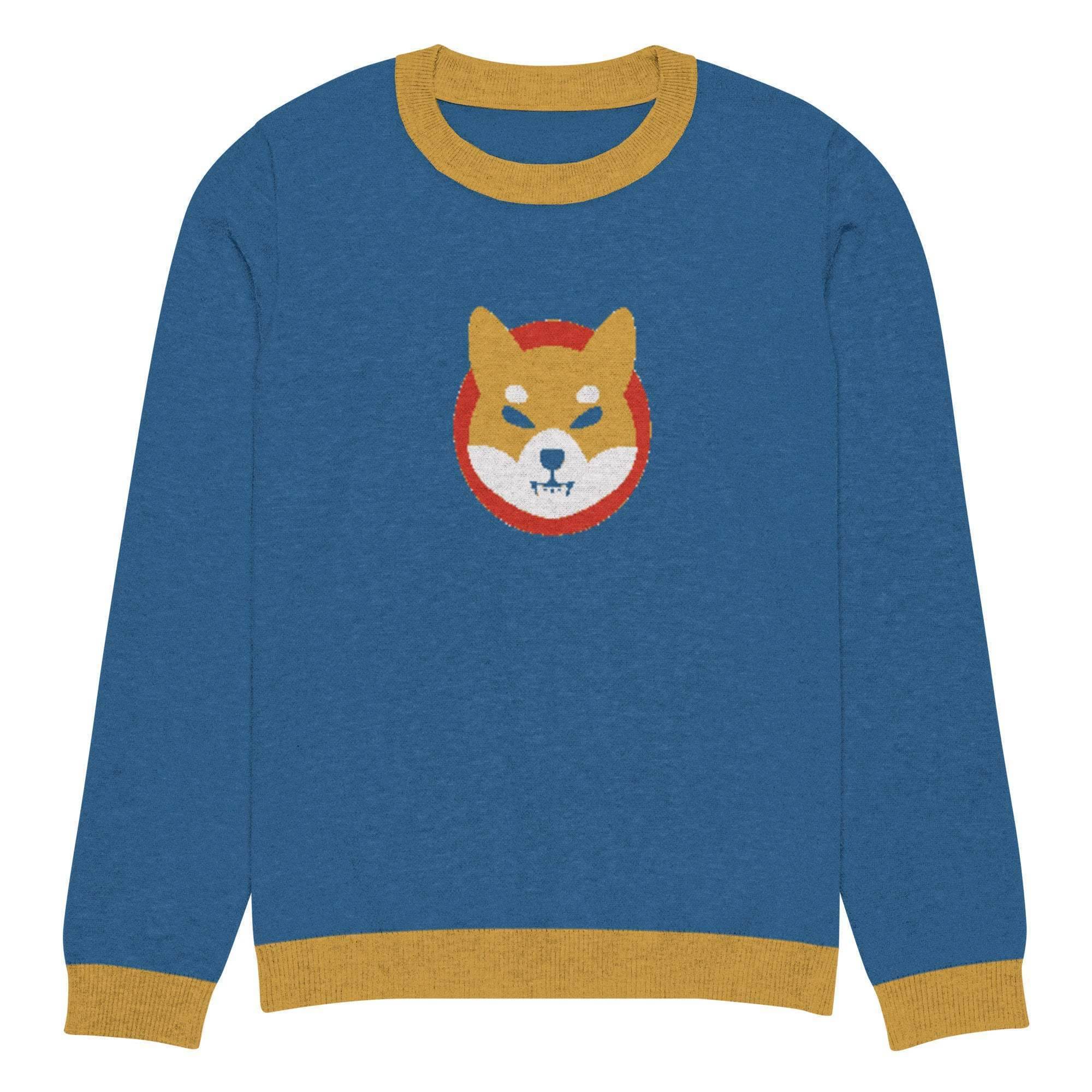 Crypto Shiba Inu Knitted Crew Sweater - InvestmenTees