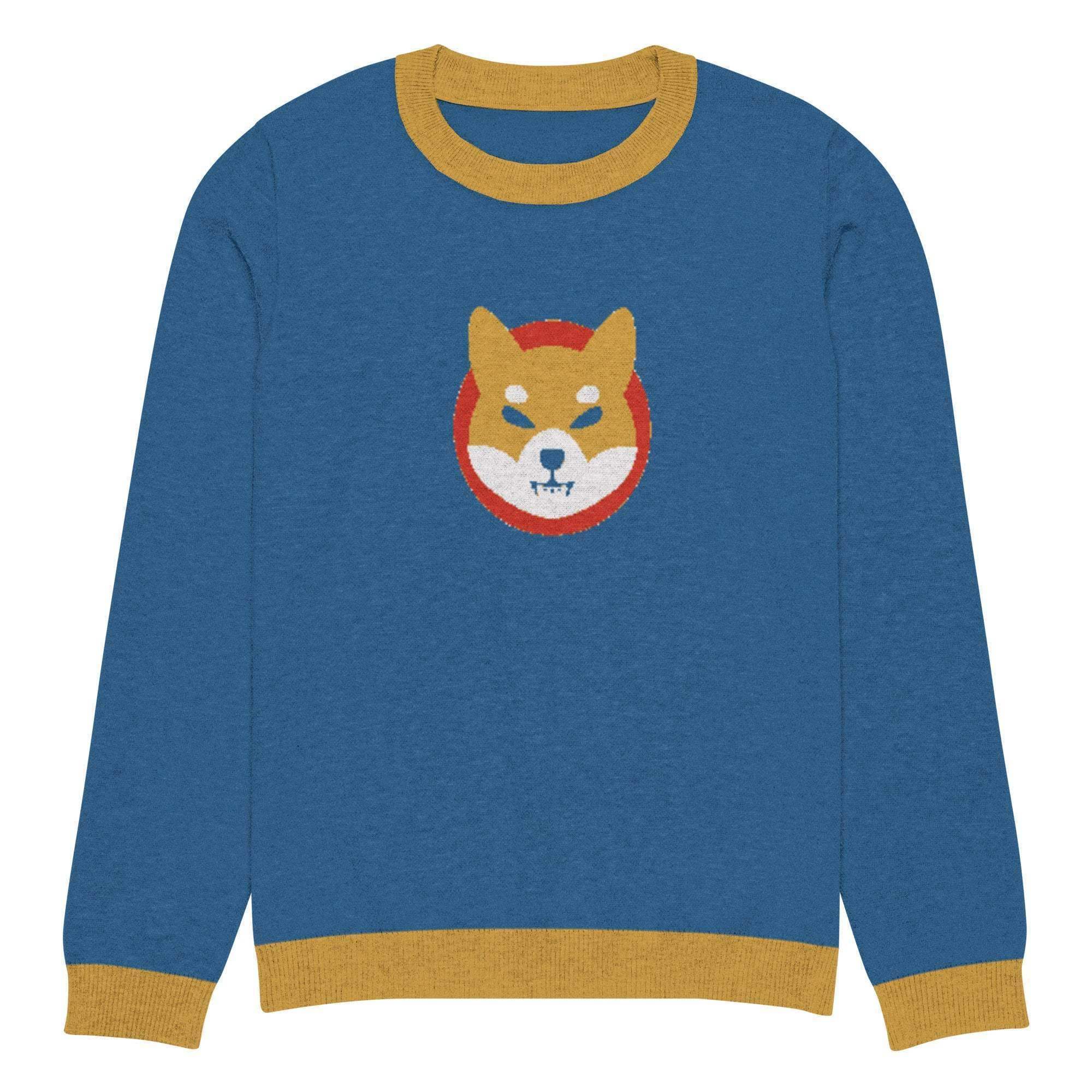 Crypto Shiba Inu Knitted Crew Sweater - InvestmenTees