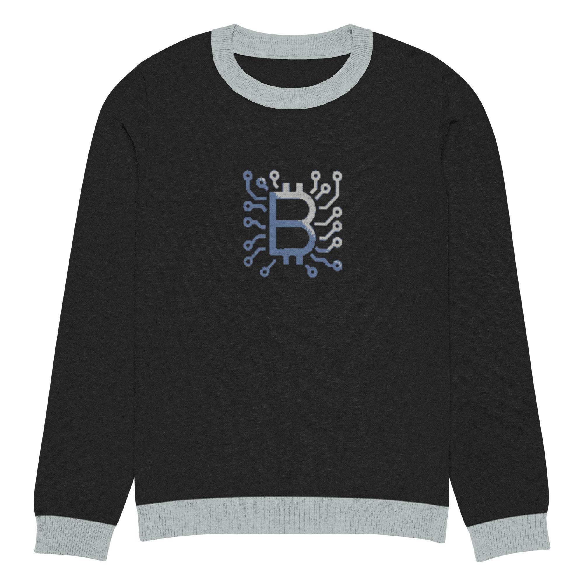 Bitcoin Circuit Knitted Crew Sweater - InvestmenTees