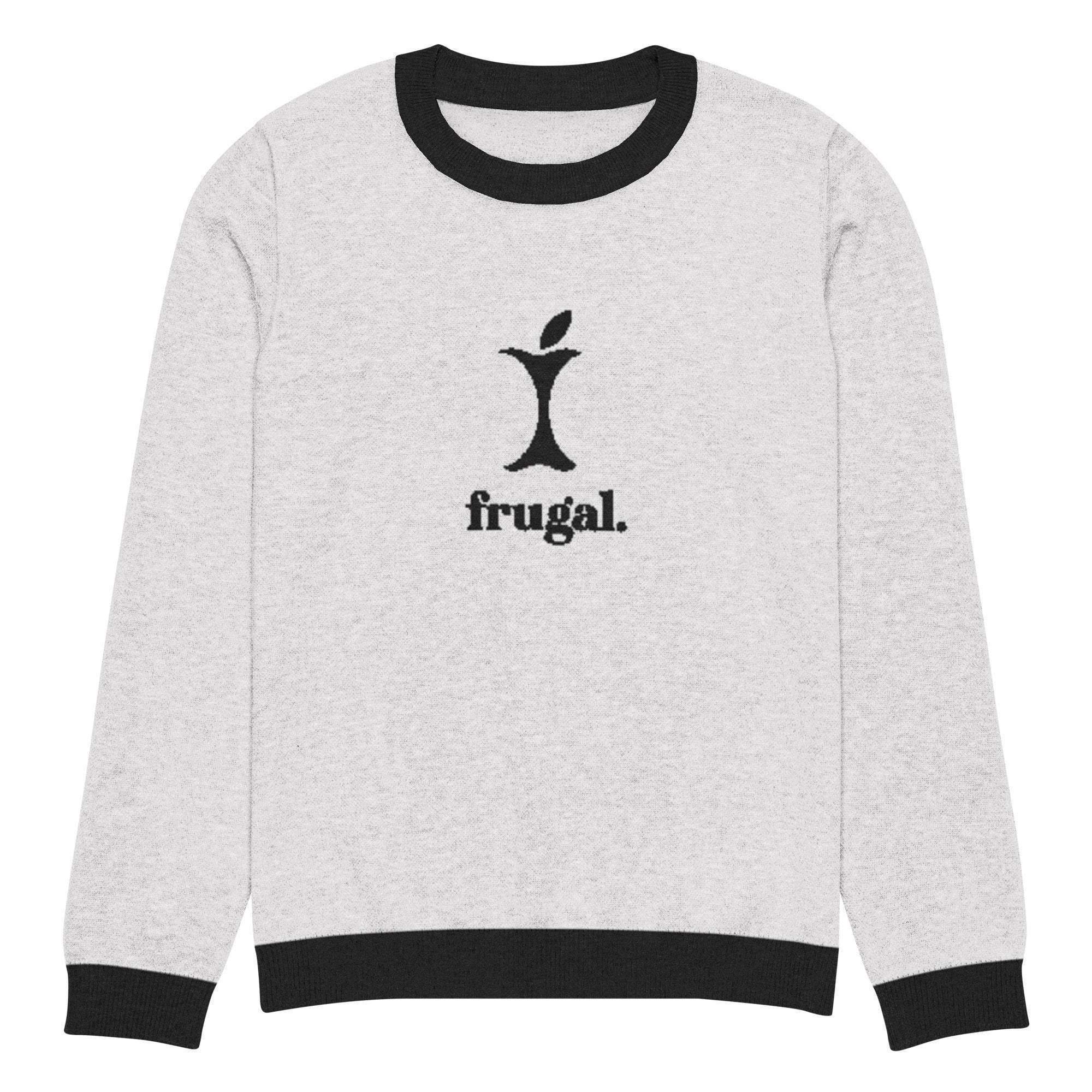 Frugal Recession Crew Knitted Sweater - InvestmenTees