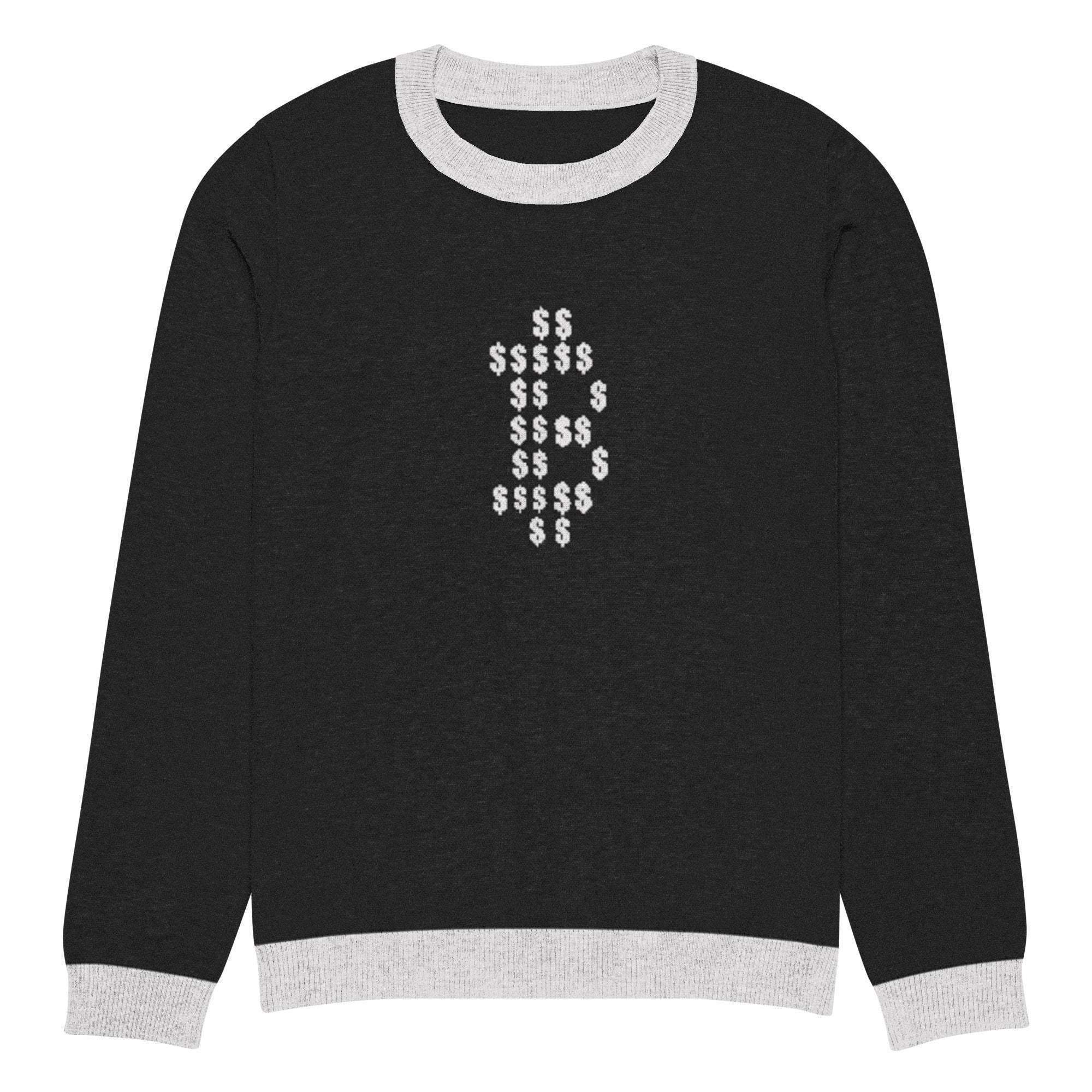 Bitcoin Dollars Crew Knitted Sweater - InvestmenTees
