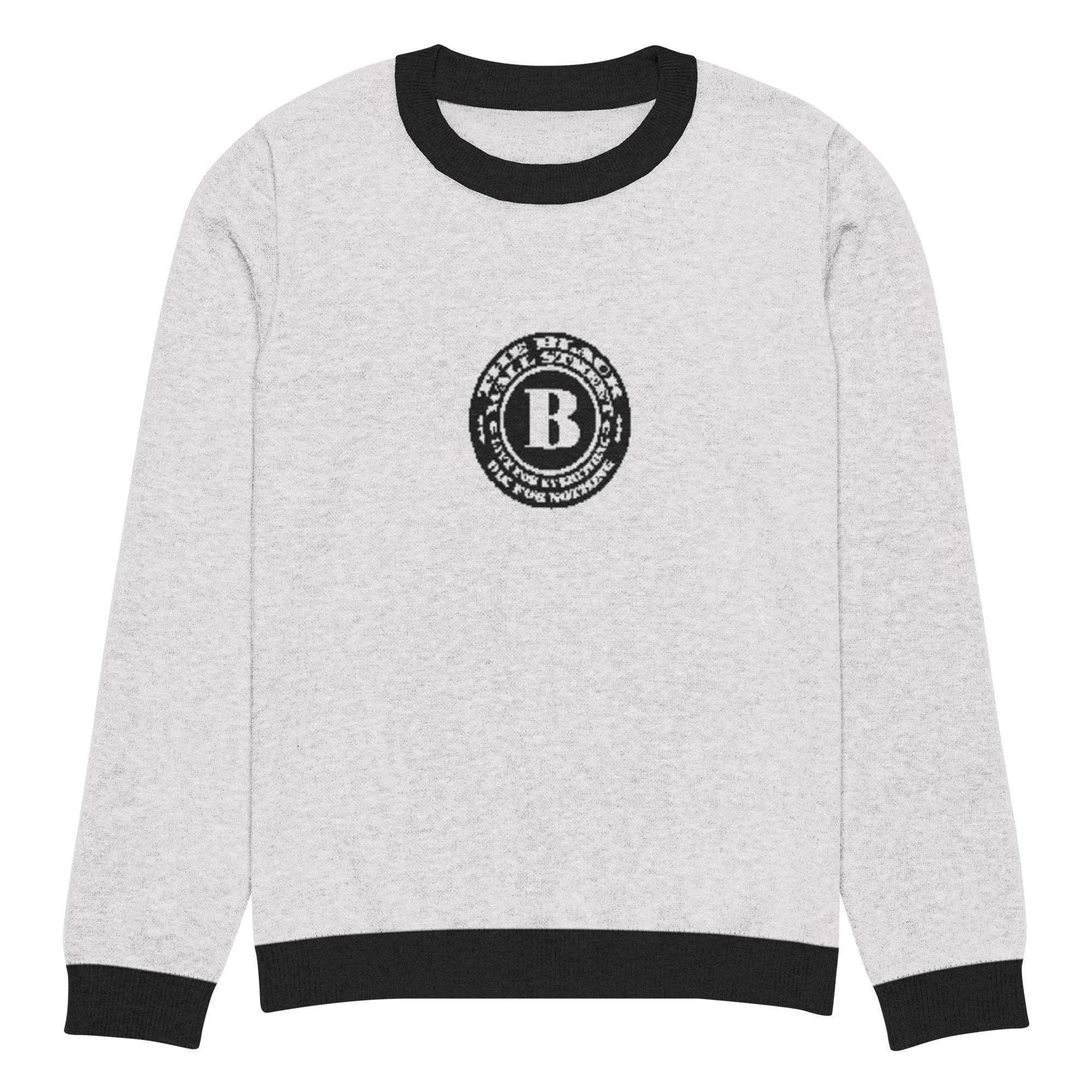 Black Wall Street Crew Knitted Sweater - InvestmenTees
