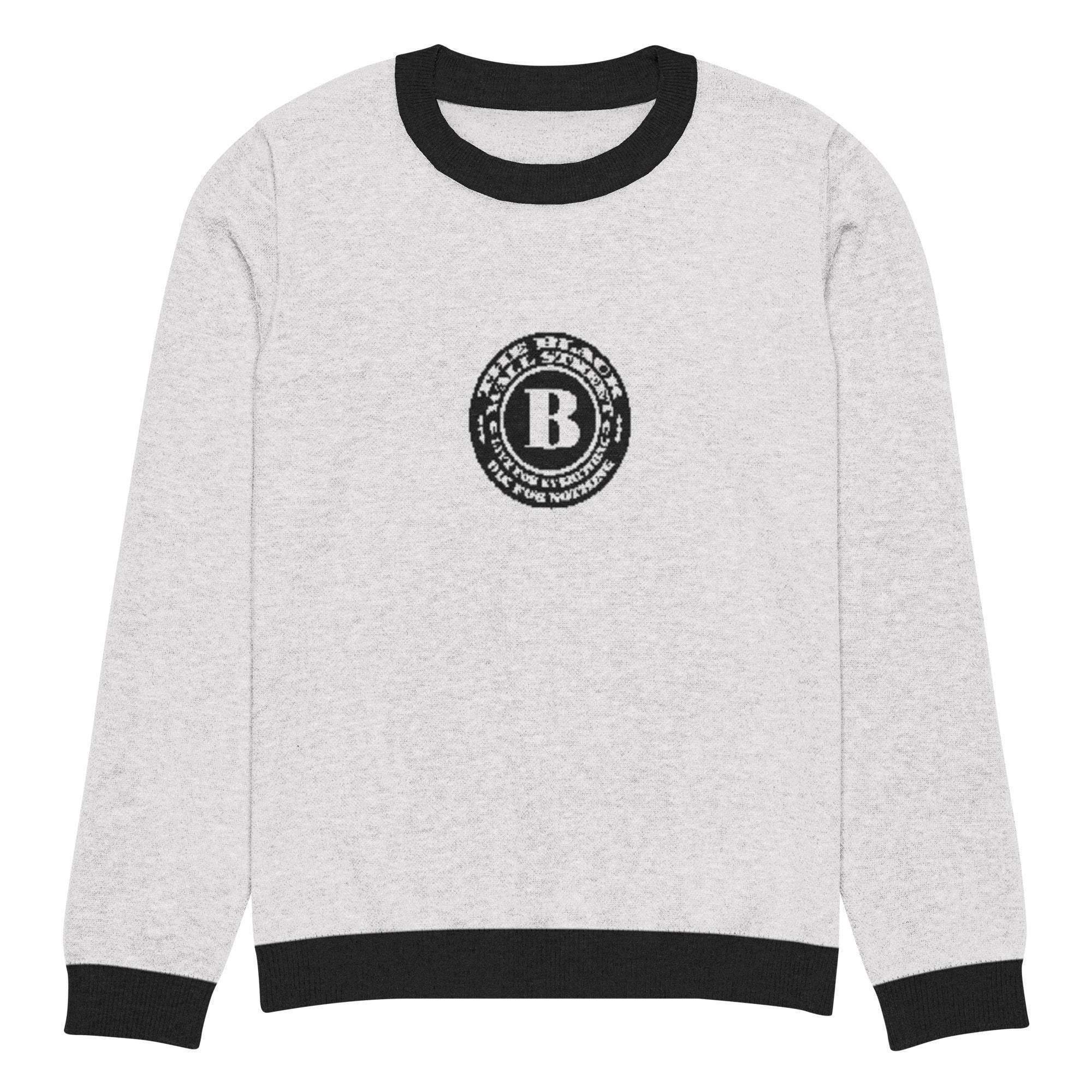 Black Wall Street Crew Knitted Sweater - InvestmenTees