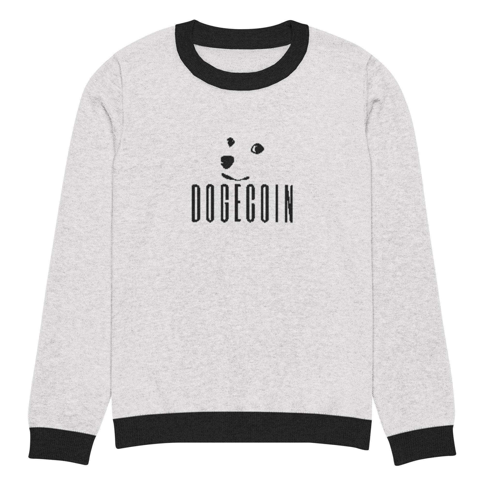 Dogecoin Crew Knitted Sweater - InvestmenTees