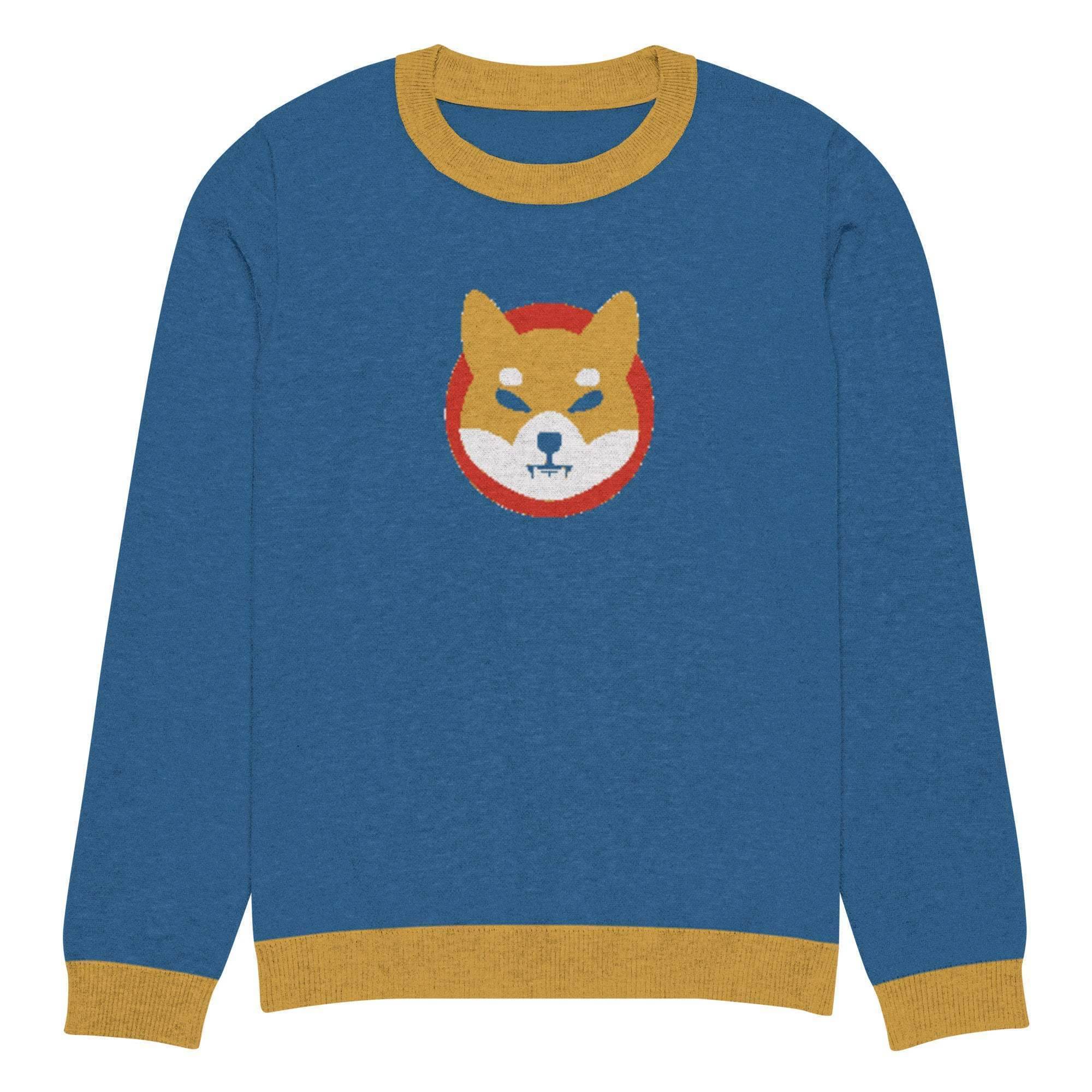 Crypto Shiba Inu Knitted Crew Sweater - InvestmenTees