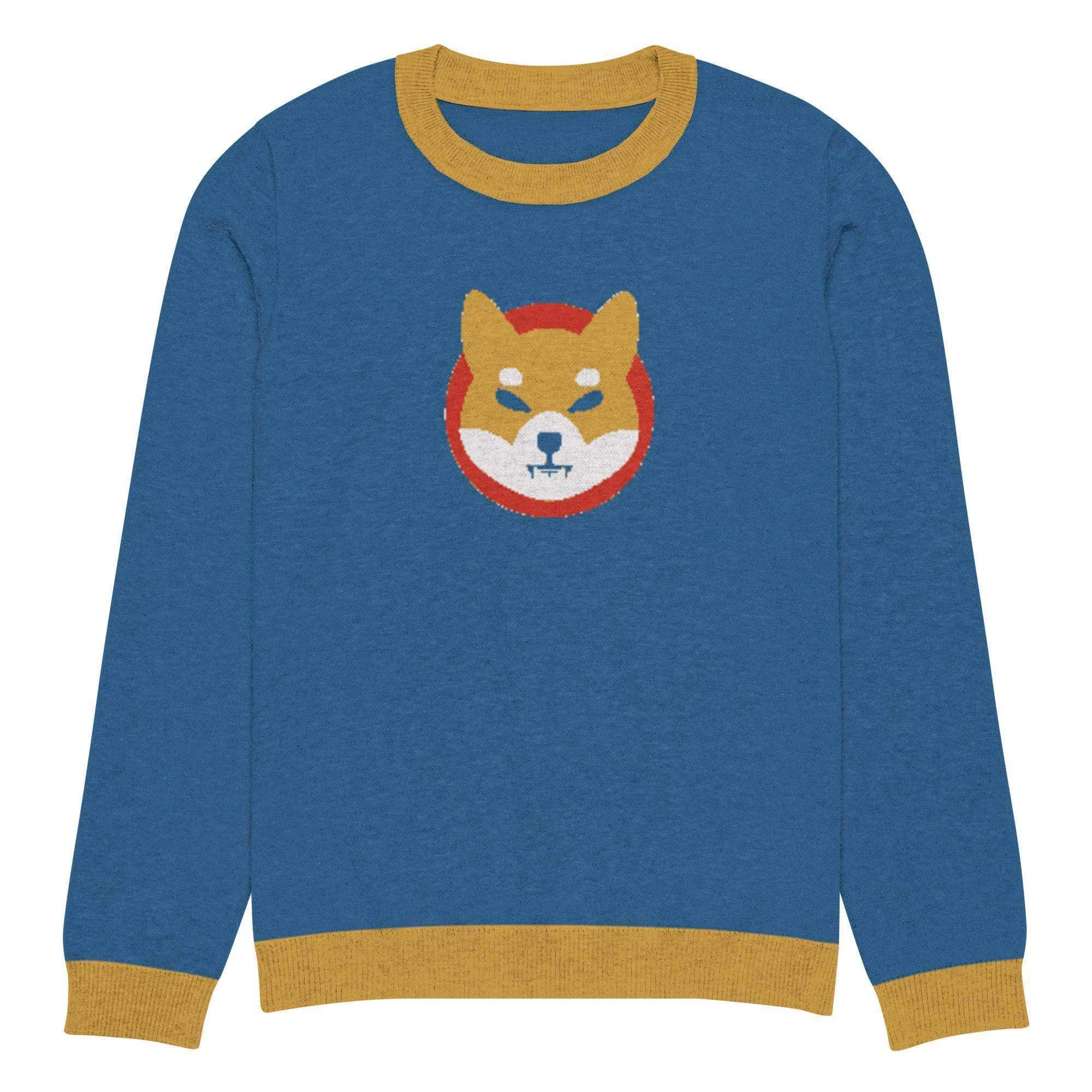 Crypto Shiba Inu Knitted Crew Sweater - InvestmenTees