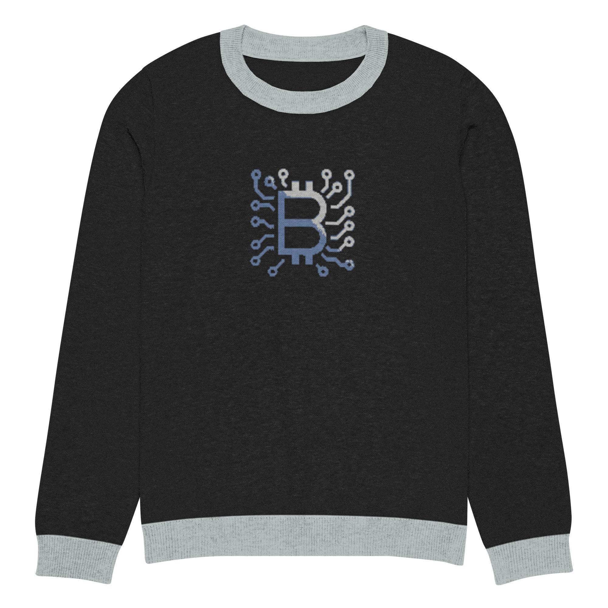 Bitcoin Circuit Knitted Crew Sweater - InvestmenTees