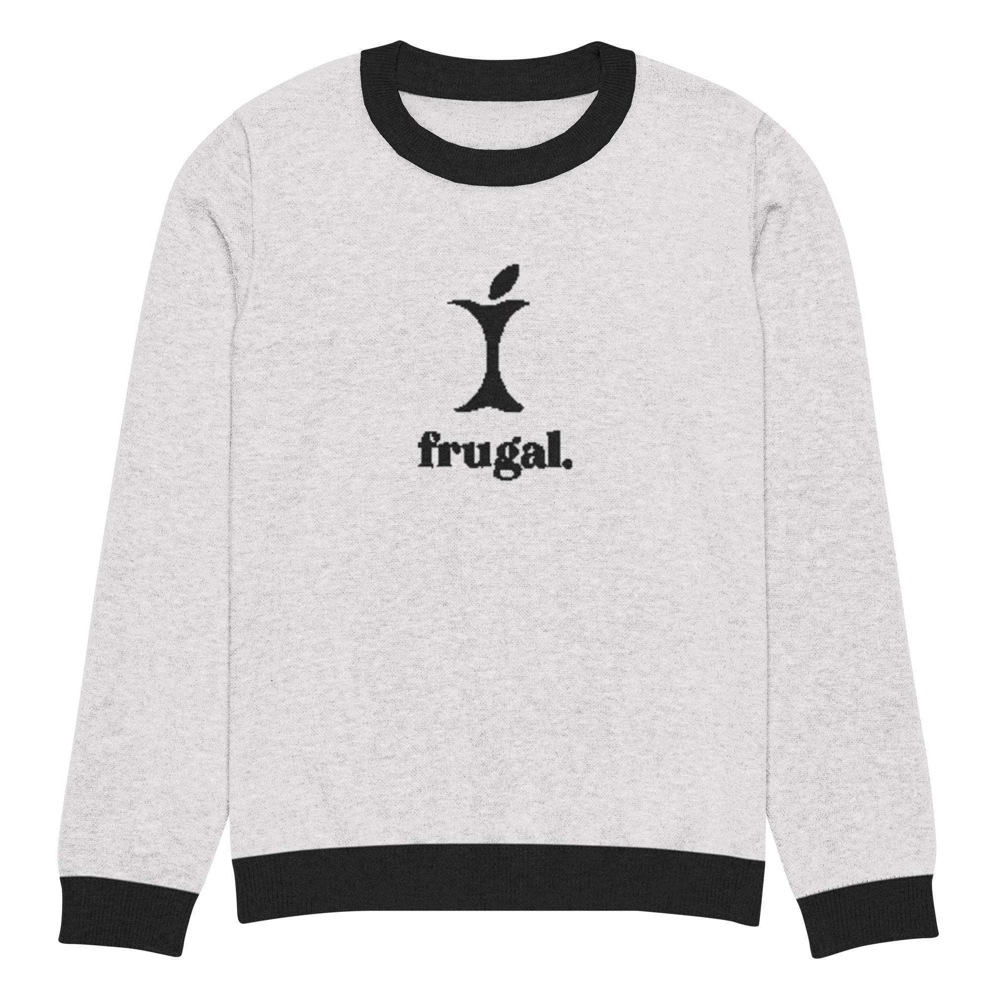 Frugal Recession Crew Knitted Sweater - InvestmenTees
