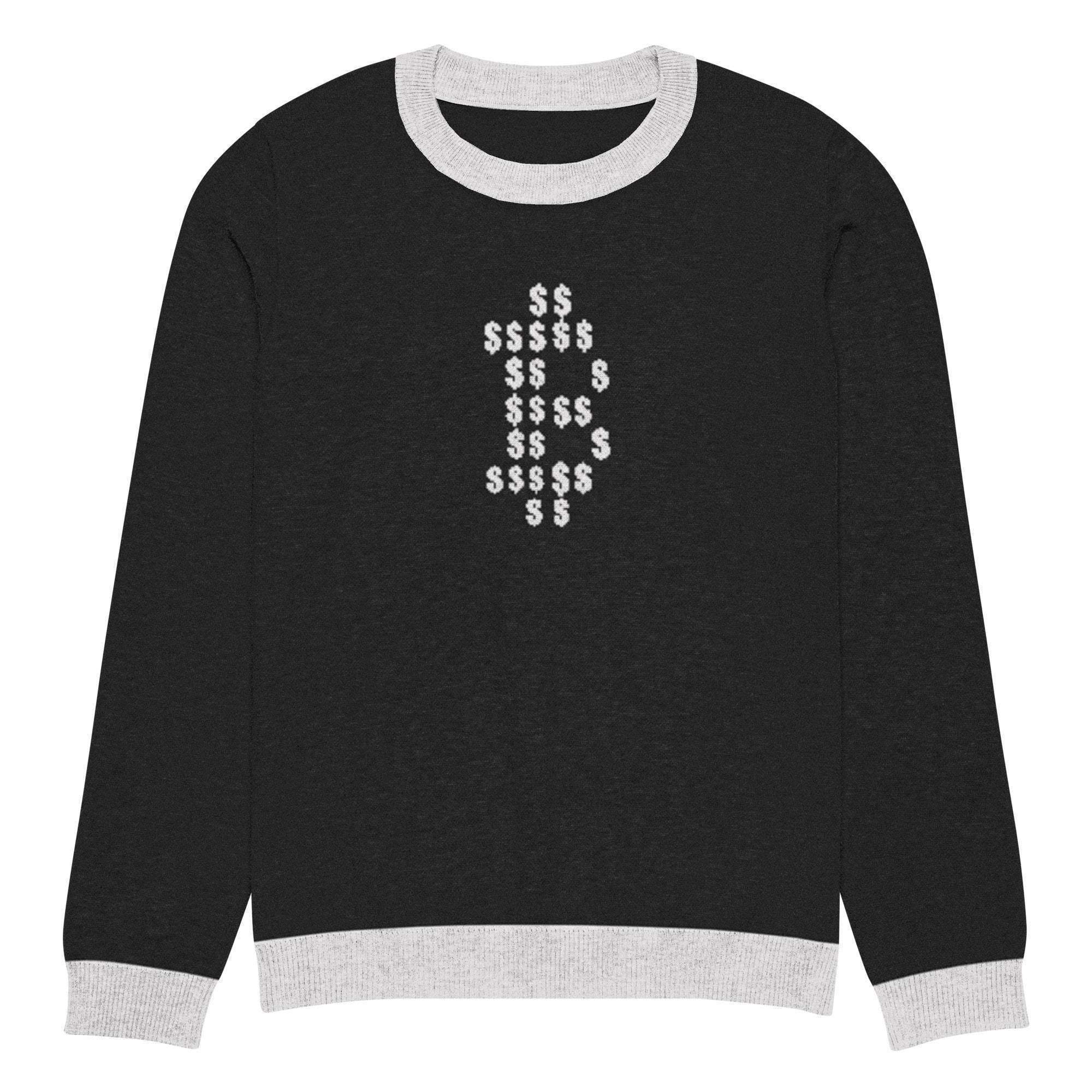 Bitcoin Dollars Crew Knitted Sweater - InvestmenTees