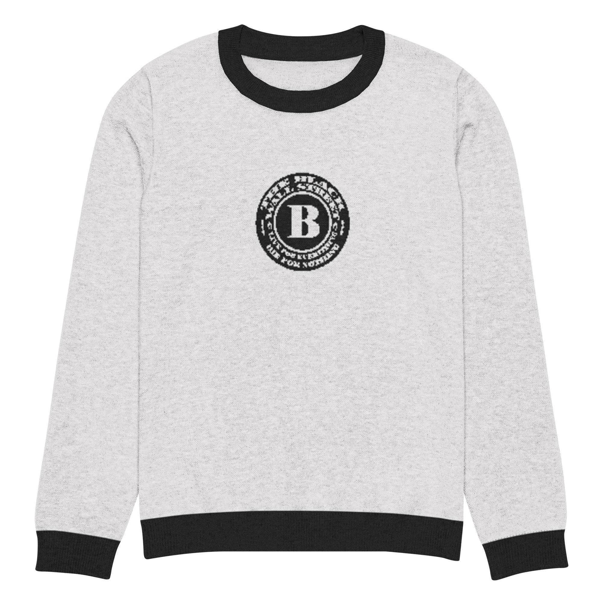 Black Wall Street Crew Knitted Sweater - InvestmenTees